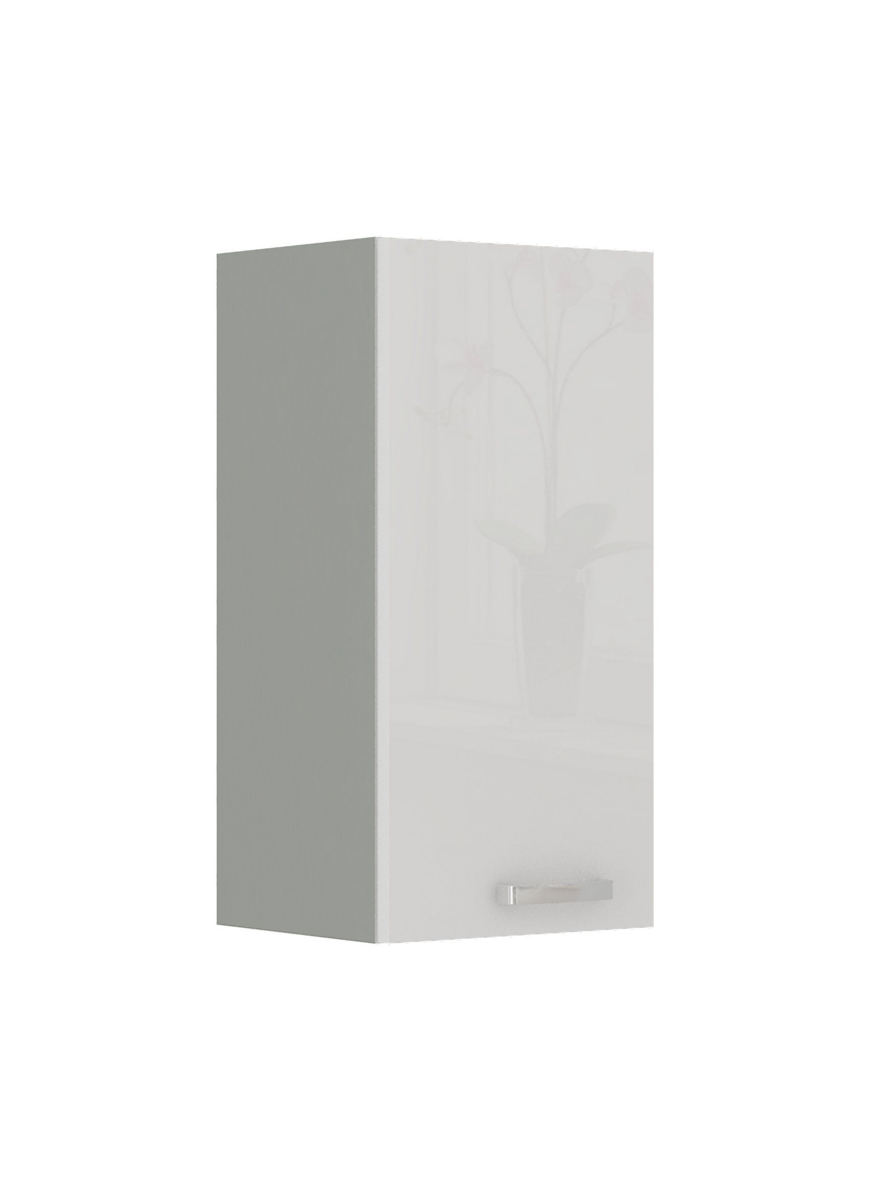 Küchen-Preisbombe Hängeschrank 30 cm Küche Bianca Weiß Hochglanz + Grau Küc günstig online kaufen