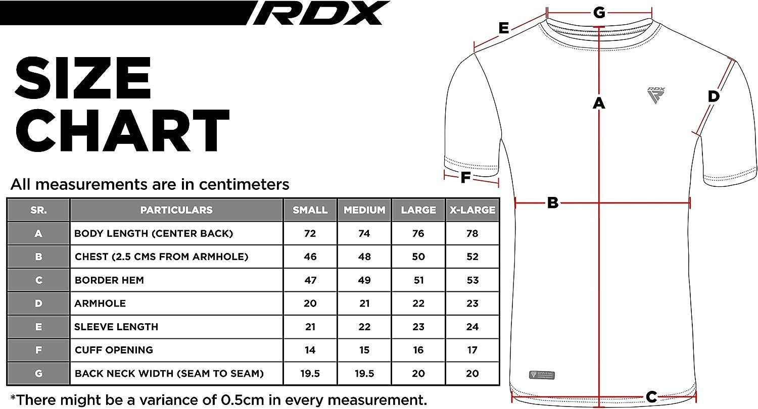 RDX T-Shirt RDX Kurzärmeliges T-Shirt Mit Rundhalsausschnitt