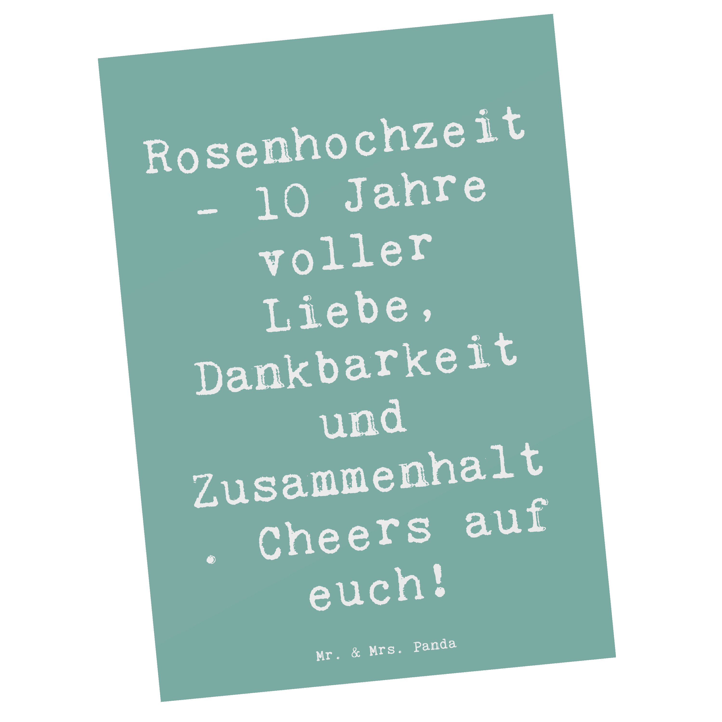 Postkarte 10. Hochzeitstag Rosenhochzeit - Meeresbrise - Geschenk, zehnter Hoch