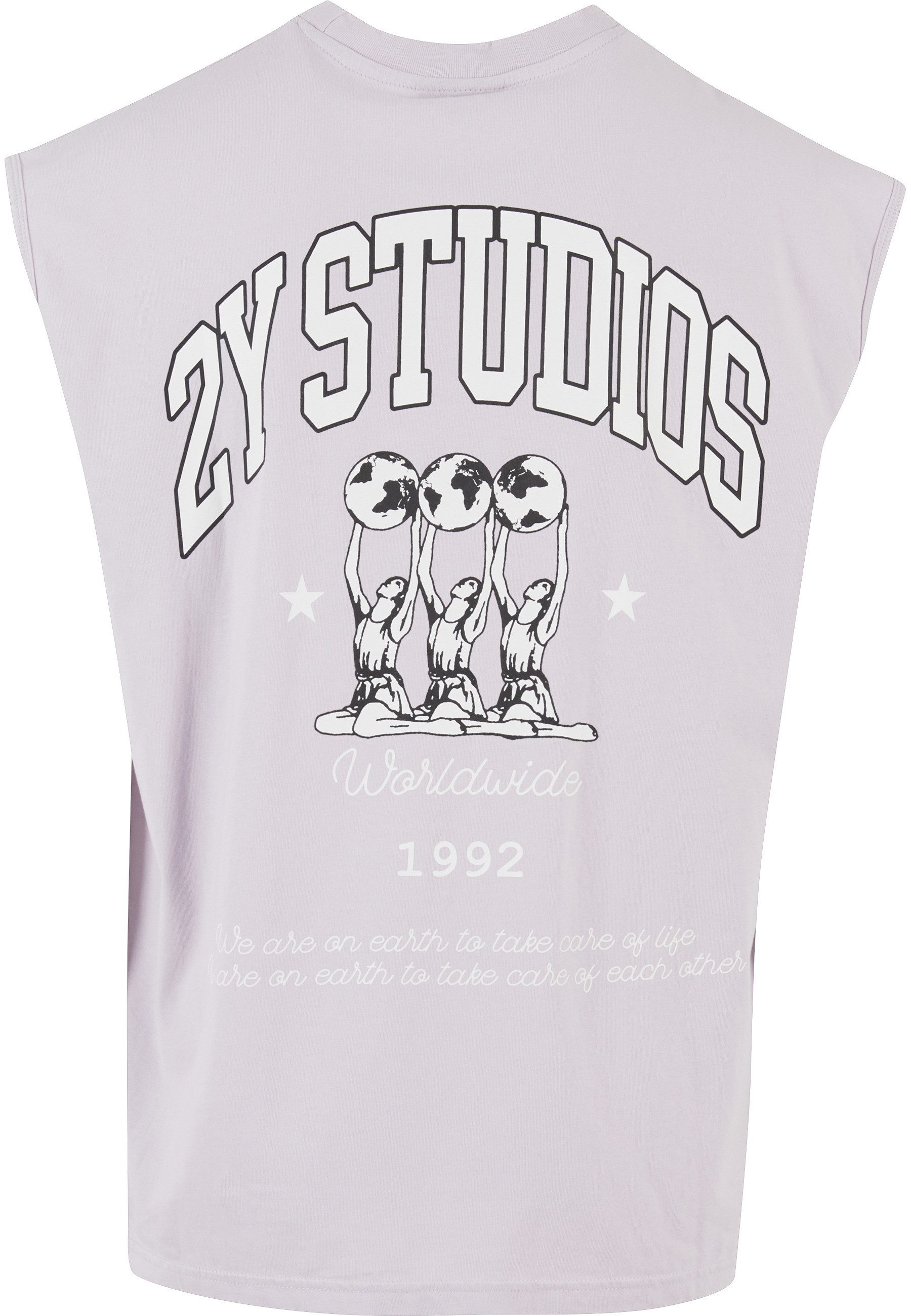 2Y Studios Tanktop 2Y Studios Herren 2Y Globus Oversize Sleeveless Shirt (1-tlg)