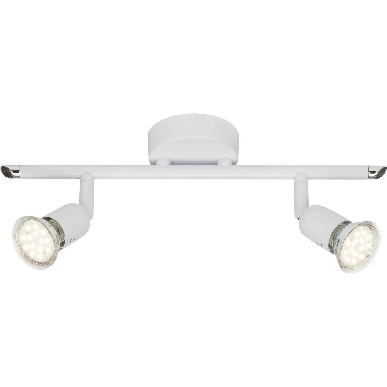 GU10, 3W Spotrohr 2x Deckenleuchte Brilliant Loona weiß LED-Reflek LED PAR51, 2flg Lampe LED- Loona,