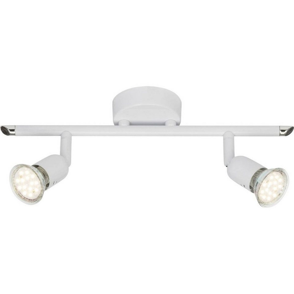 Brilliant Deckenleuchte Loona, Lampe Loona LED Spotrohr 2flg weiß 2x LED- PAR51, GU10, 3W LED-Reflek