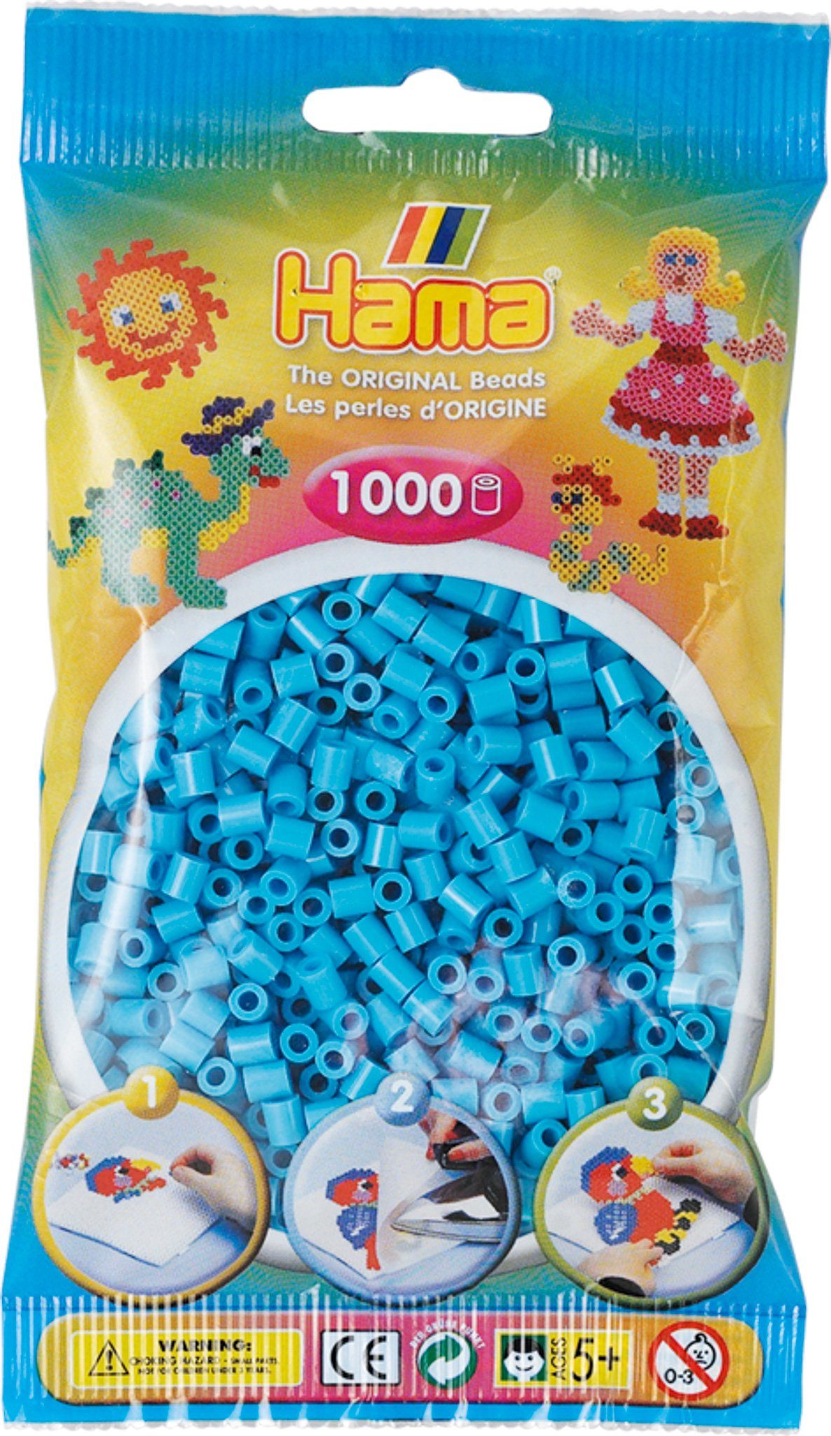 Dan Import Bügelperlen HAMA Bügelperlen Perlenbeutel 1000 Stück verschiedene Farben