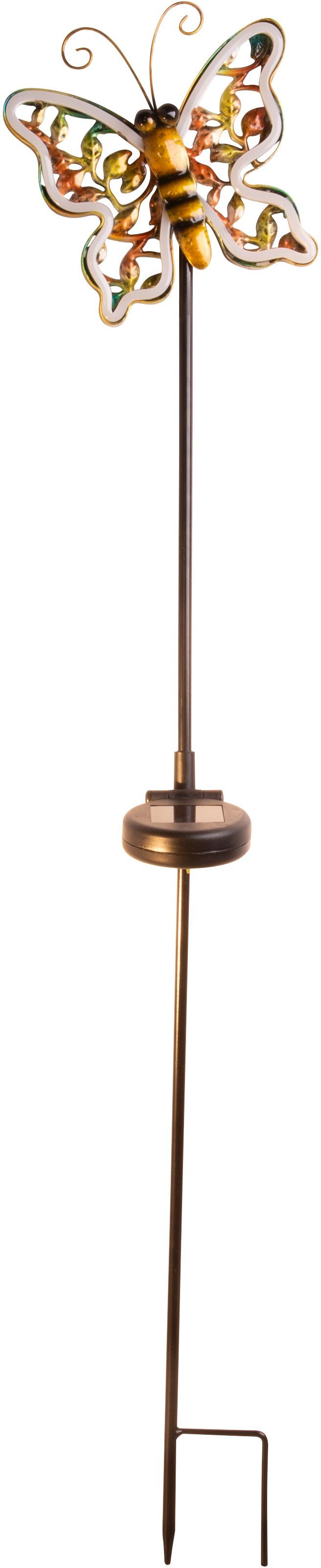 Image of HEITEC LED Solarleuchte »Butterfly«, Gartenleuchte, Lichteffekt mit Neon-LED-Streifen