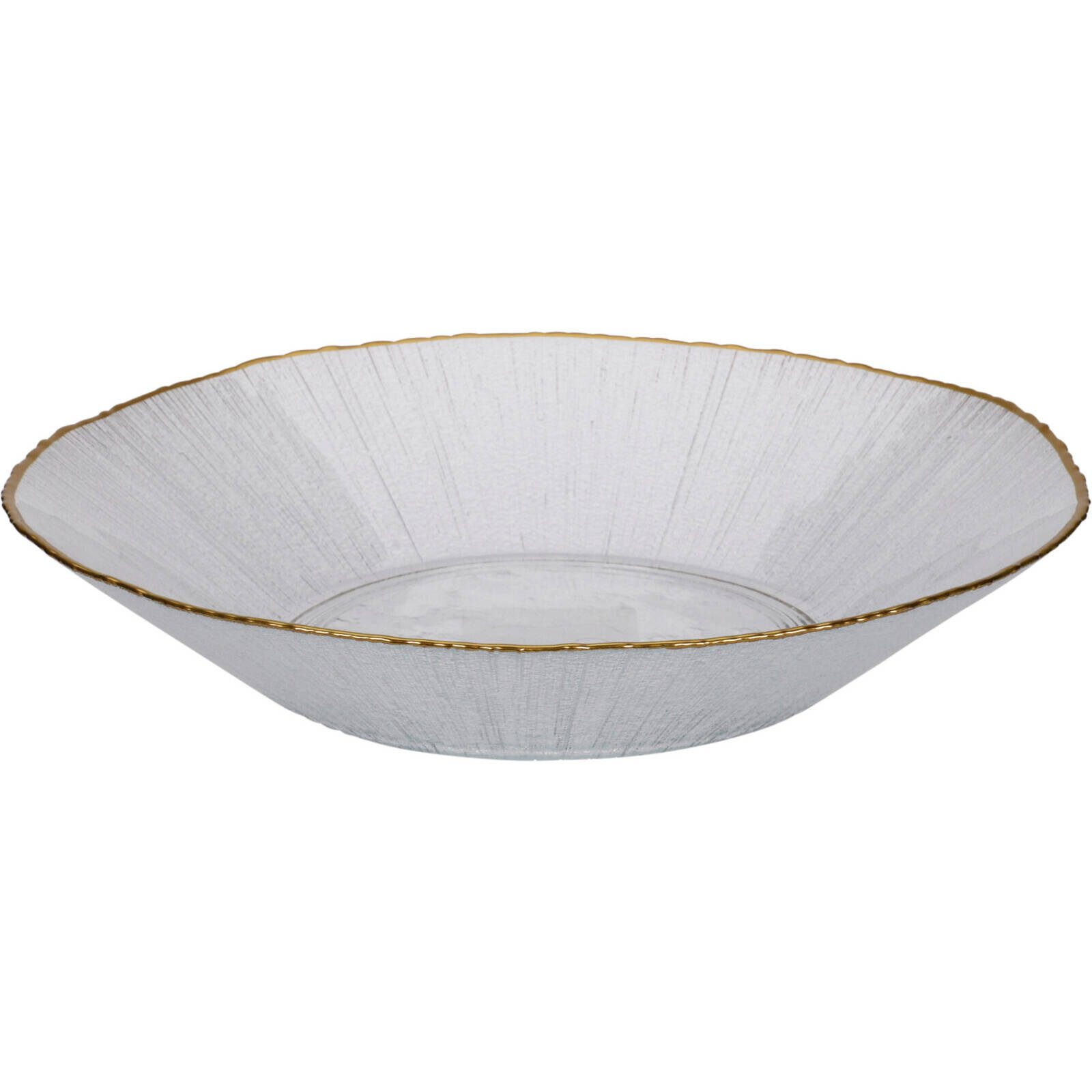 Home & styling collection Schüssel Glas Schale mit goldener Umrandung DATURA, 30 cm, Glas, (1 Stk), mit goldener Umrandung
