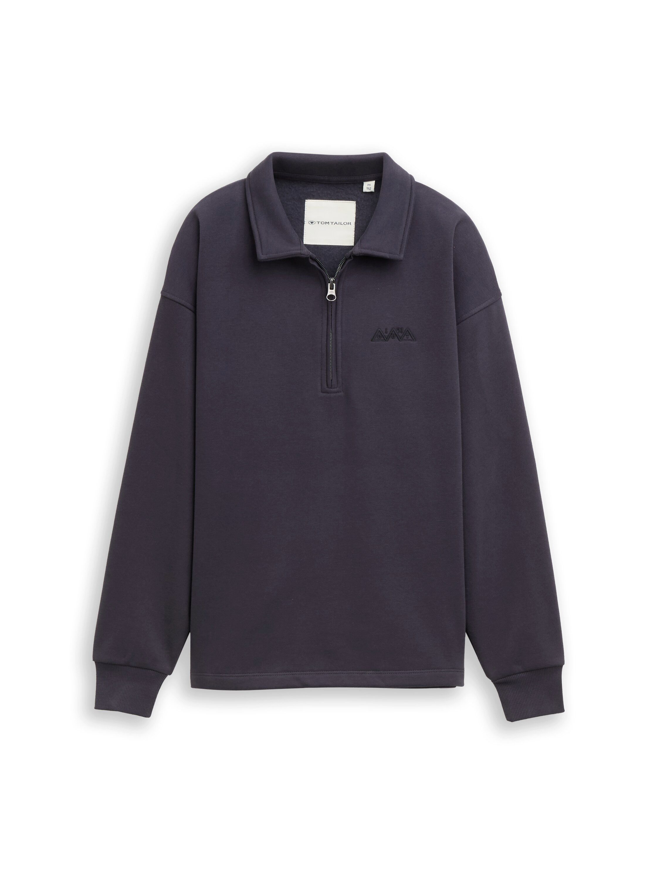TOM TAILOR Sweatshirt mit Troyerkragen und Stickerei / für Kids