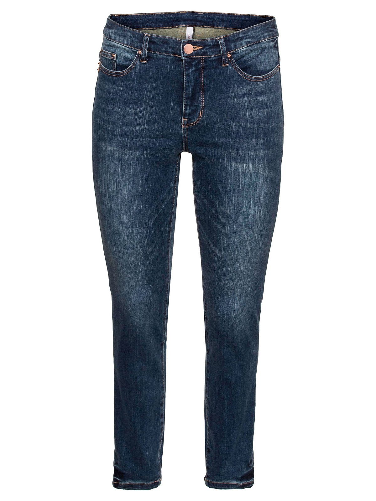 Bodyforming-Effekt blue Sheego Denim Skinny dark Große mit Stretch-Jeans Größen
