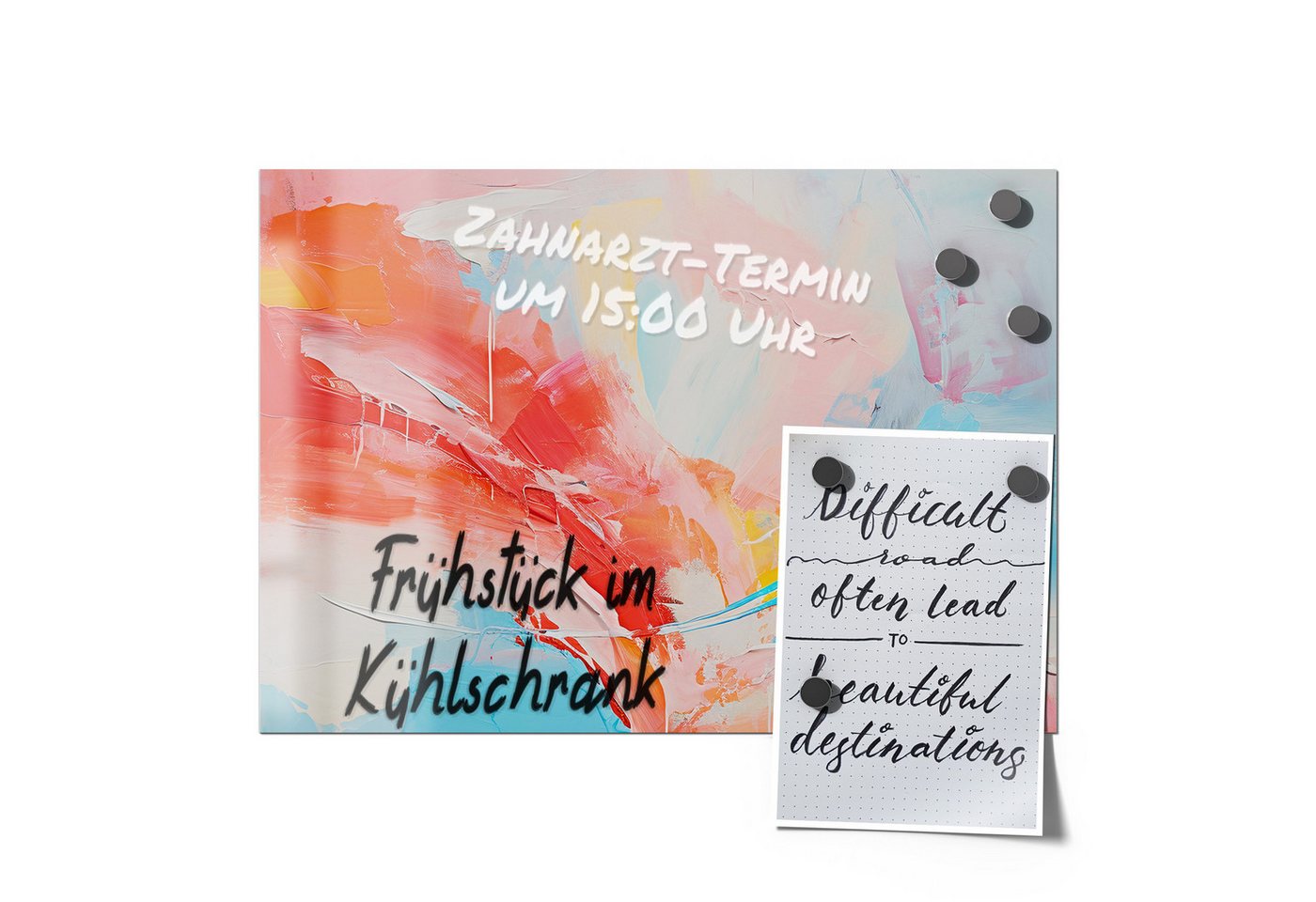 Thumbnail - DEQORI Magnetfolie 'Gefühlswirbel in Farben', beschreibbar universal Magnetmatte magnetisch Folie Planer Kalender