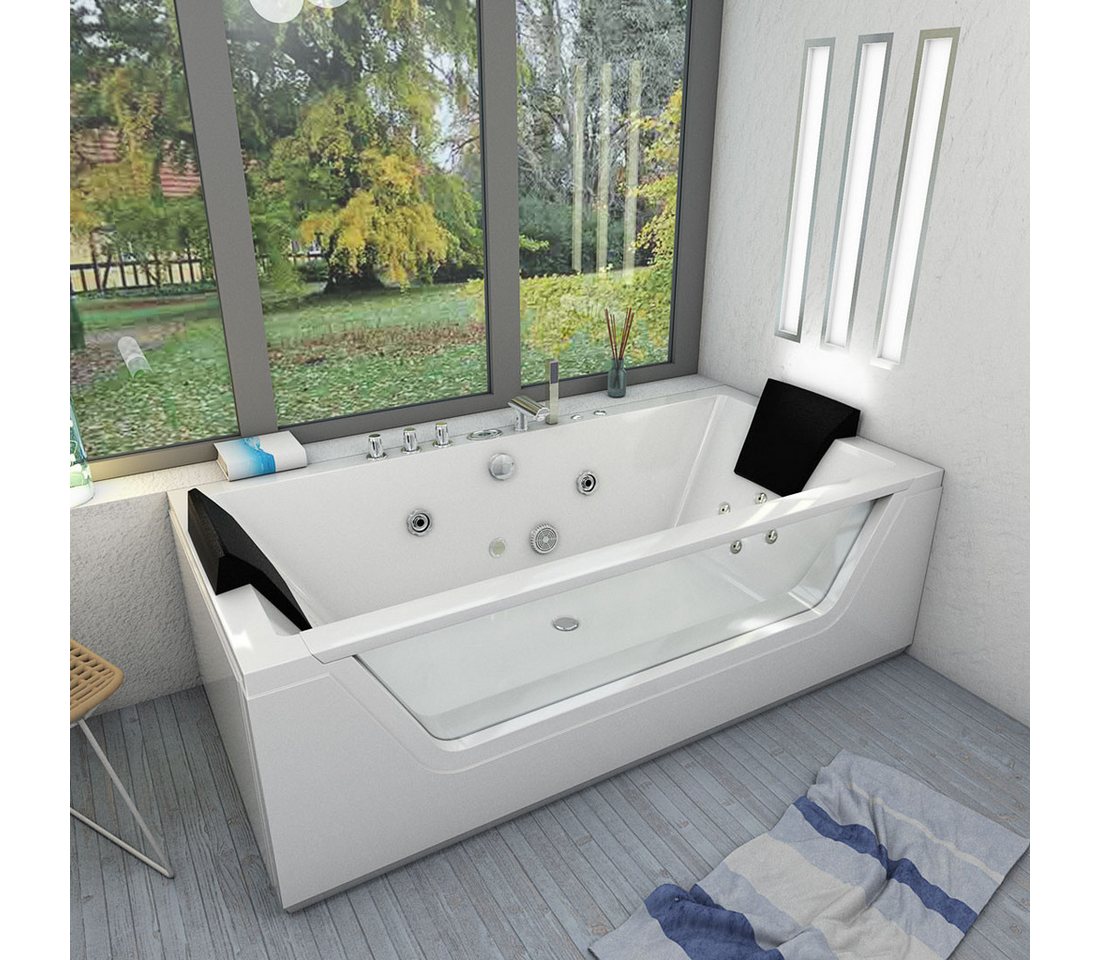 Thumbnail - AcquaVapore Whirlpool-Badewanne Whirlpool Pool Badewanne AcquaVapore W83R-TH-C-ALL, (1-tlg), mit Ablaufgarnitur