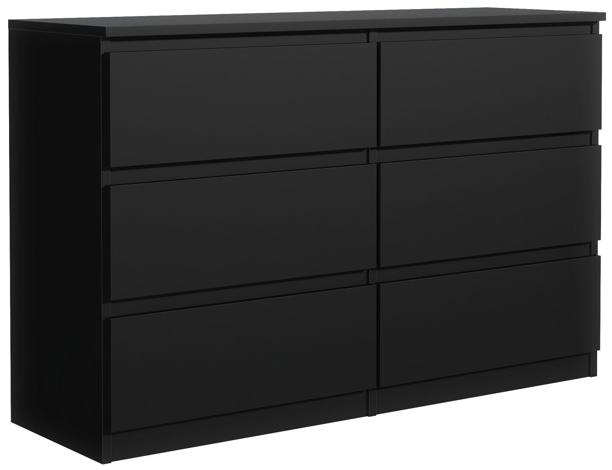 MAGOWA Schubkastenkommode Kommode 140cm - moderne Kommode mit 6 Schubladen für viel Stauraum, Breite 140 cm - Tiefe 39 cm - Höhe 79 cm