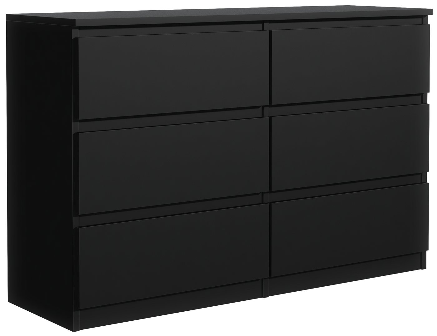 MAGOWA Schubkastenkommode Kommode 140cm - moderne Kommode mit 6 Schubladen für viel Stauraum, Breite 140 cm - Tiefe 39 cm - Höhe 79 cm