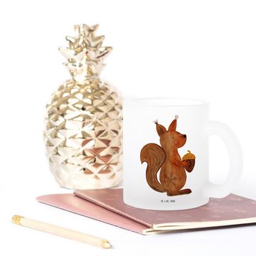 Mr. & Mrs. Panda Teeglas Eichhörnchen Weihnachten - Transparent - Geschenk, Nikolaus, Advent, Premium Glas, Außerordentliches Design