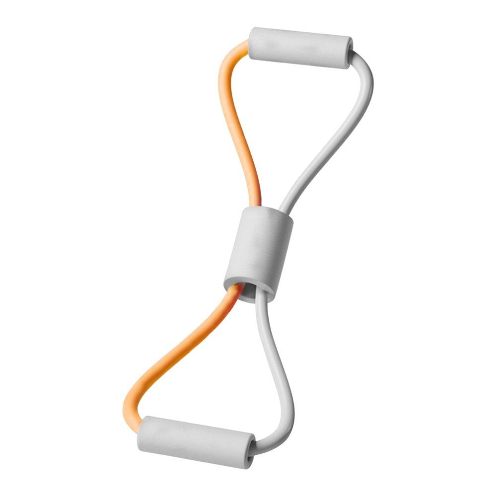 Blusmart Gymnastikbänder Elastischer Figur-8-Spanner, Multifunktionaler Bruchsicherer orange white