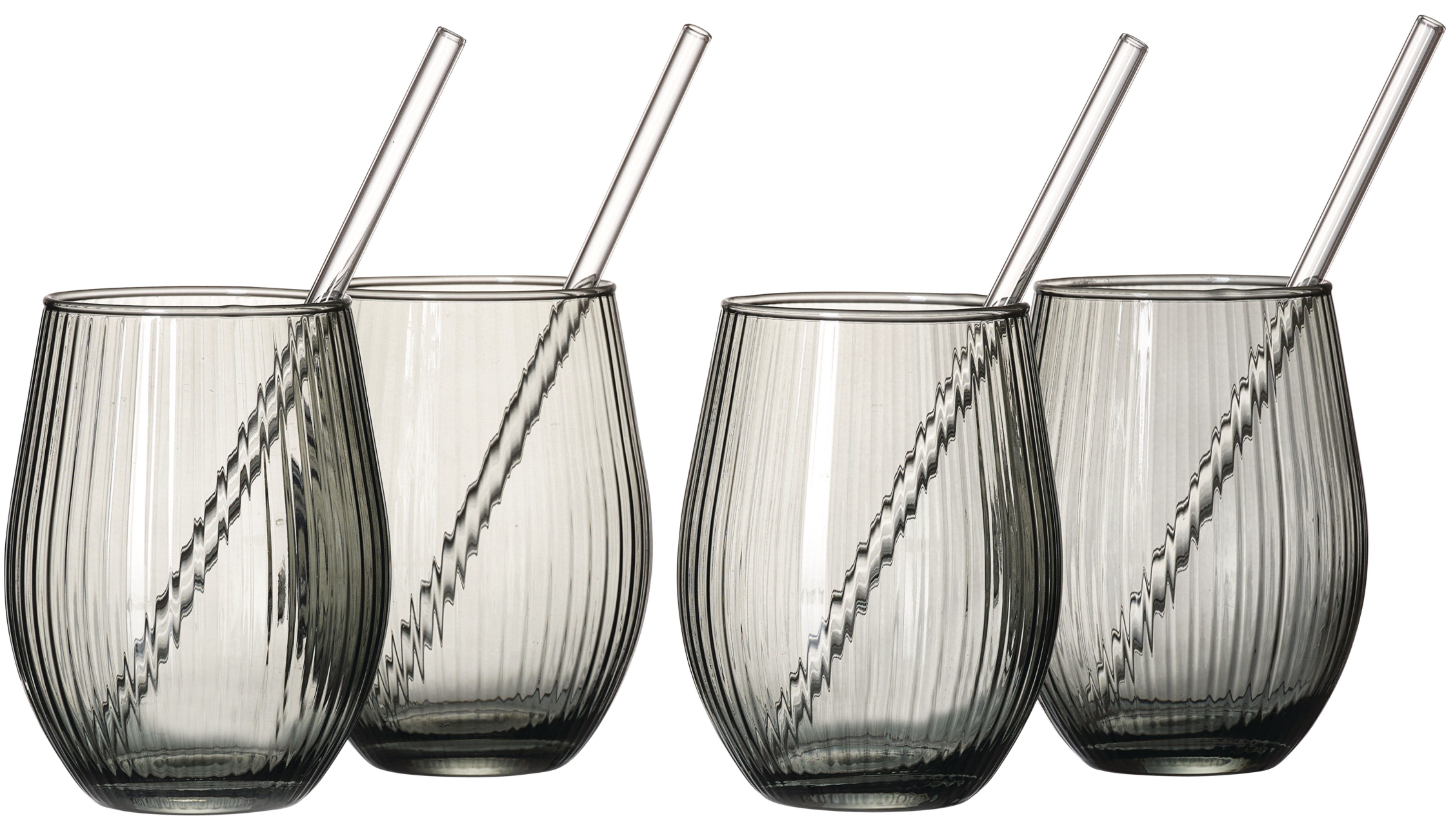 Ritzenhoff & Breker Gläser-Set Spritz, Longdrinkglas, 8-tlg., Glas, inkl. Glas-Trinkhalme, 590 ml, spülmaschinenfest