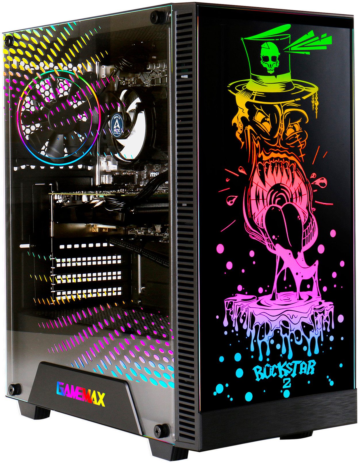 GAMEMAX MegaDeal Rockstar 2842 AMD Ryzen 5 5600GT 16GB 480GB SSD PC-Komplettsystem (27", AMD Ryzen 5 5600GT, 16 GB RAM, 480 GB SSD, Windows 11 + MSI PRO MP272L LCD-Monitor, 68,6cm (27)