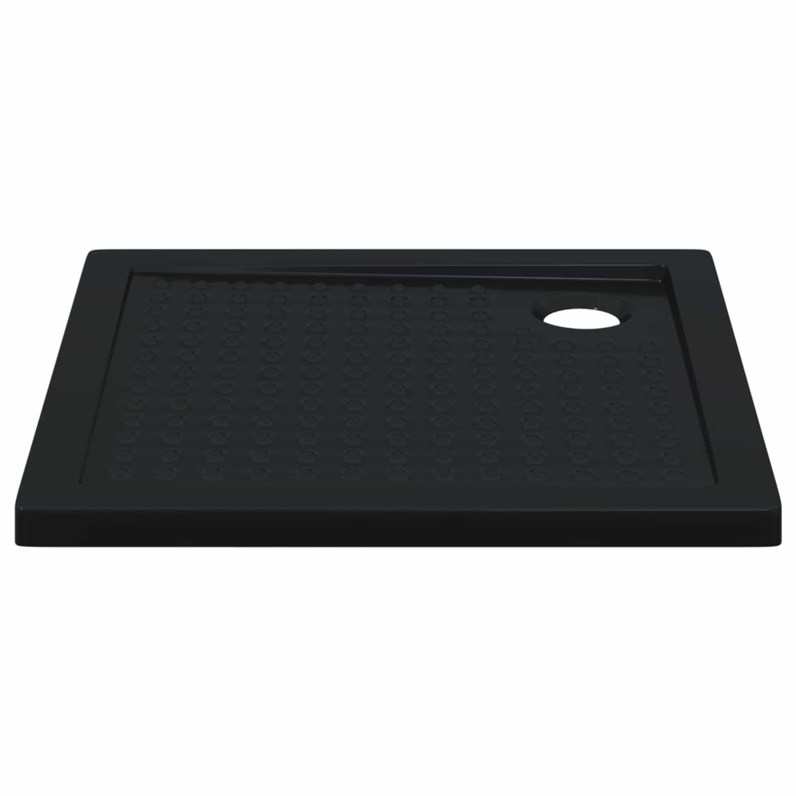 vidaXL Duschwanne Duschbodenablage mit Punkten 80 x 80 x 4 cm ABS Schwarz, Quadratisch, 1-St.