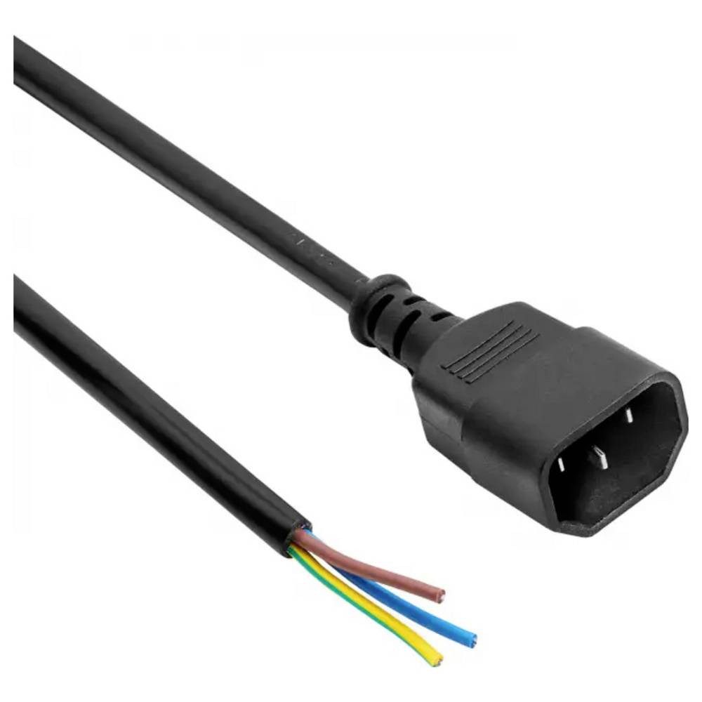 Akyga Strom Anschlusskabel 1.8 m Schwarz AK-OT-09C Computer-Kabel