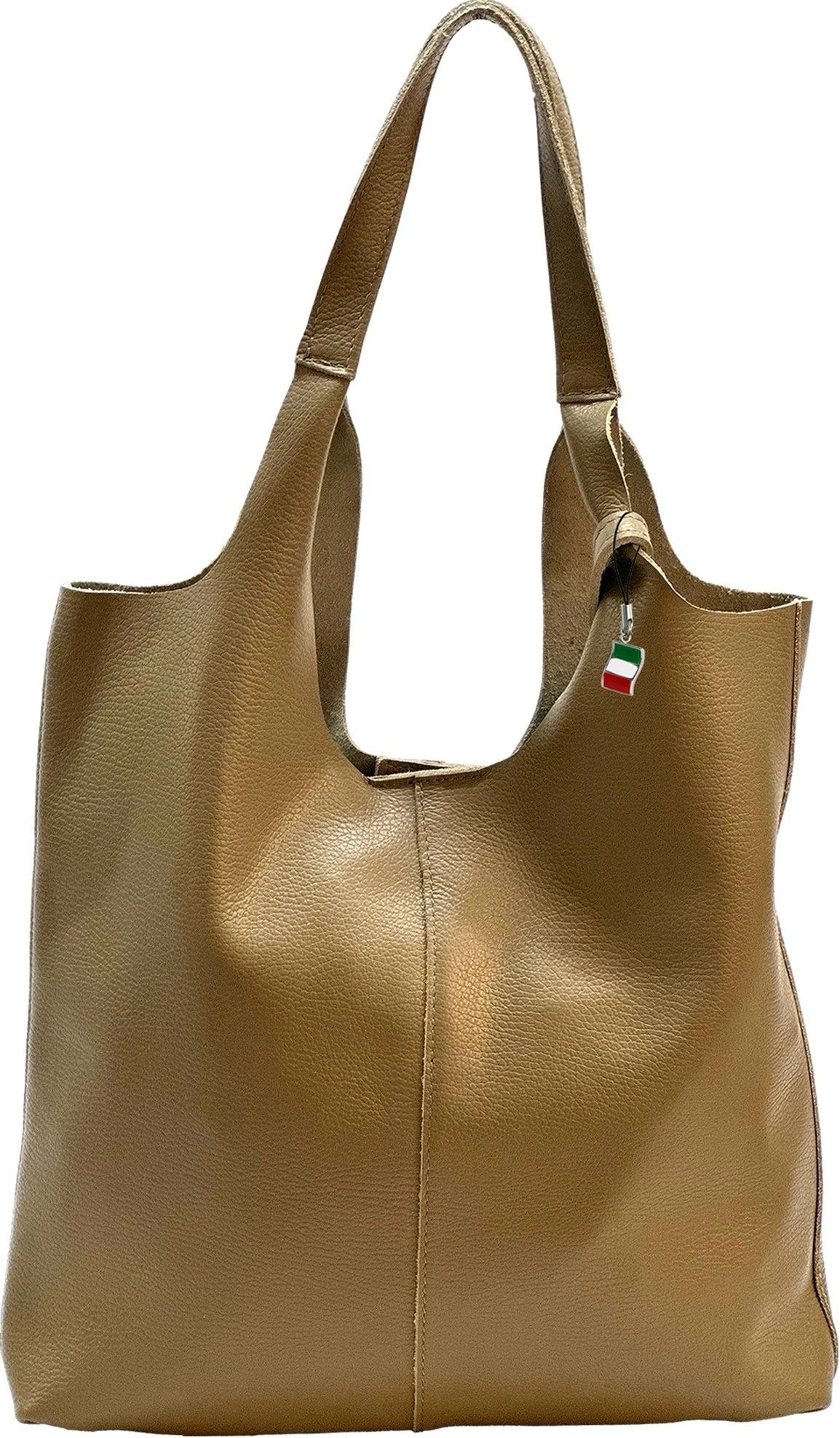 Shopper Florence Damen Shopper Leder Tasche taupe