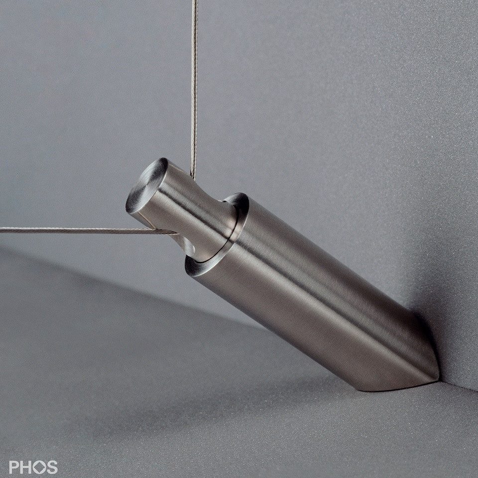 PHOS Design Seilspanngarnitur - Seileckumlenker aus Edelstahl für PHOS Seilspannsysteme, - 100% Made in Germany