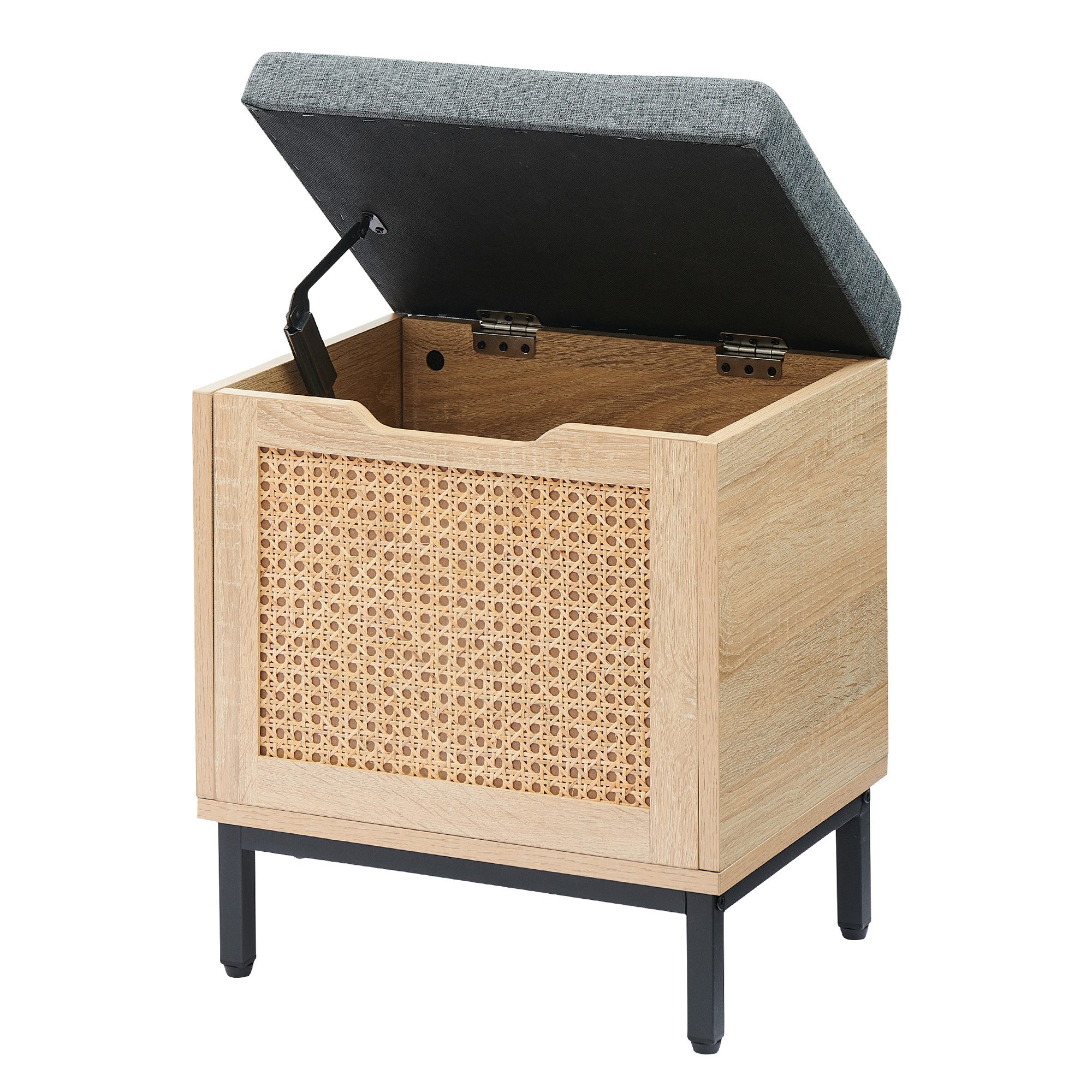 GarveeMore Sitzhocker Schuhbank, Sitzbank mit Stauraum, Sitztruhe 40x30x45cm