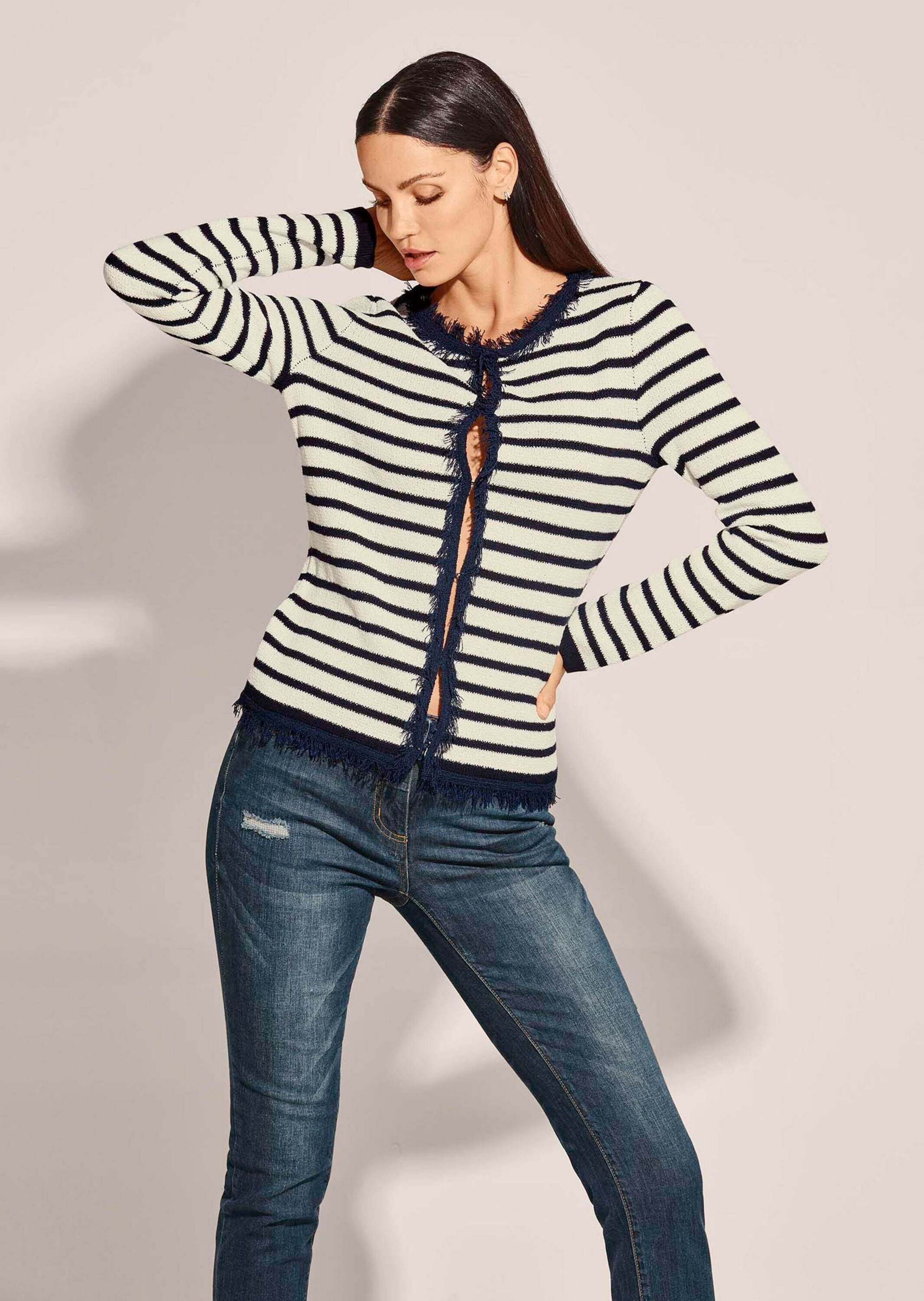 MADELEINE Strickjacke Gestreifte Strickjacke in in günstig online kaufen