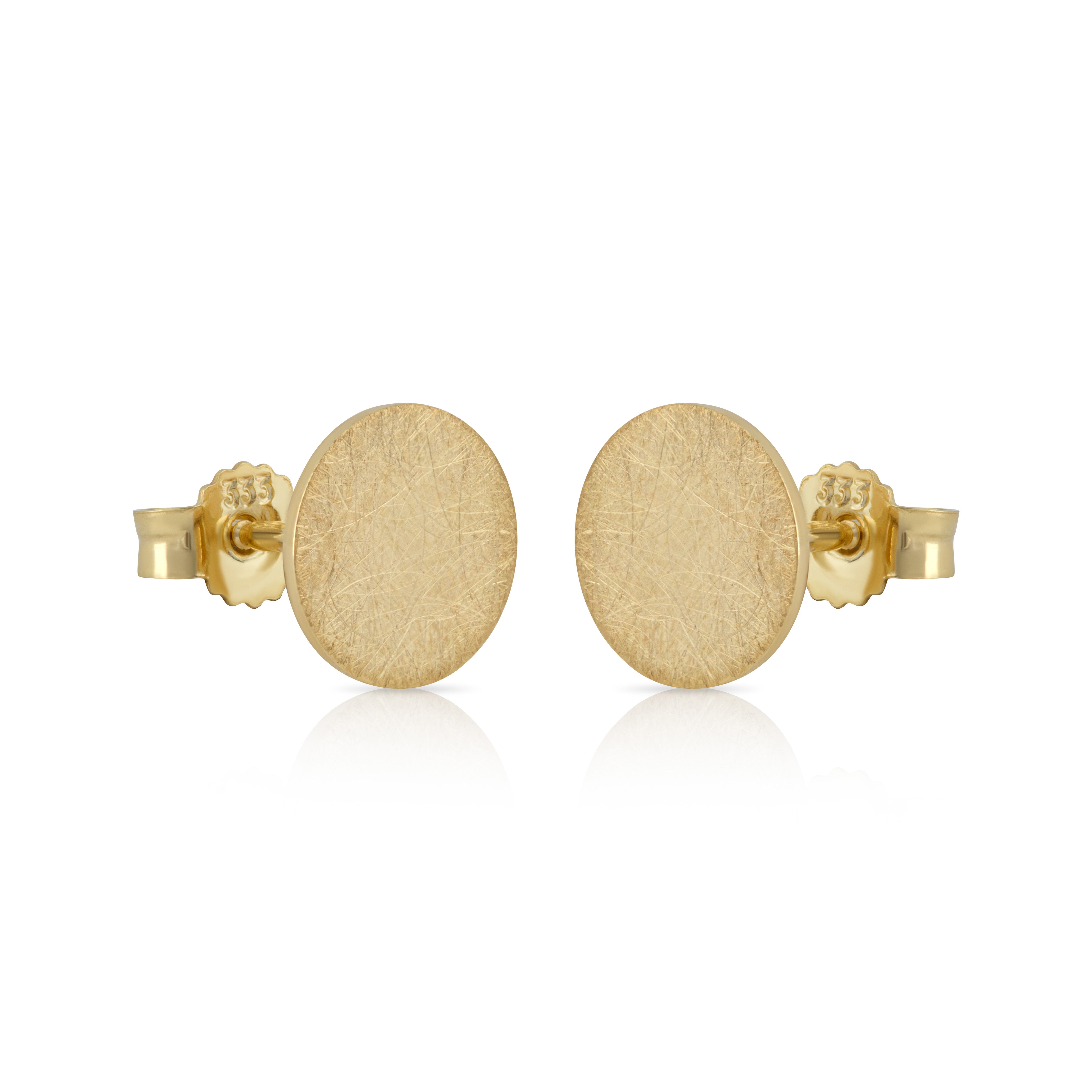 Paar Ohrstecker Paar OHRSTECKER 333 Gelb Gold 8 Karat Runde Ohrrin