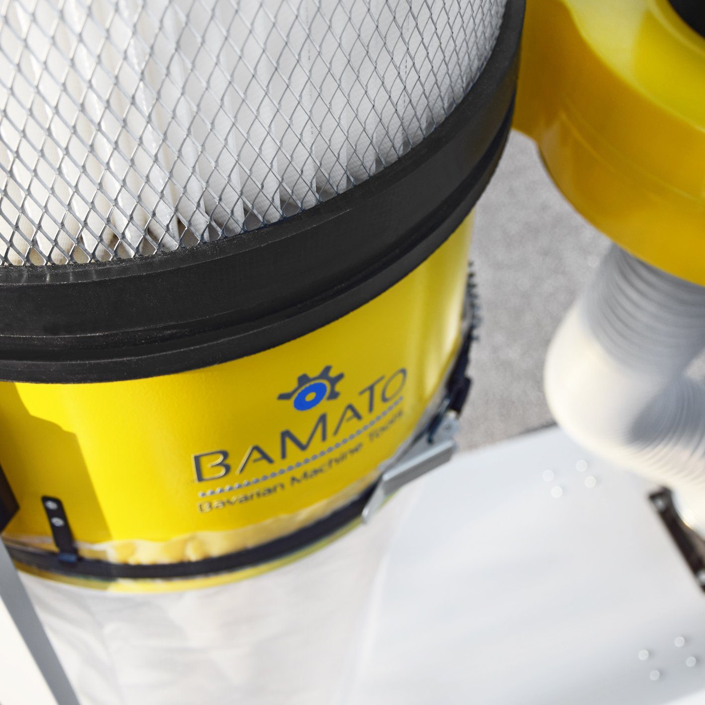 BAMATO Absauganlage AB-1500CF mit Feinstaubfilter Adapterset 230V Absaugung 1500m³/h, 1000 W, (1-tlg), Späneabsaugung, Fahrwerk, 1020 Pa, Flügelrad aus Metall