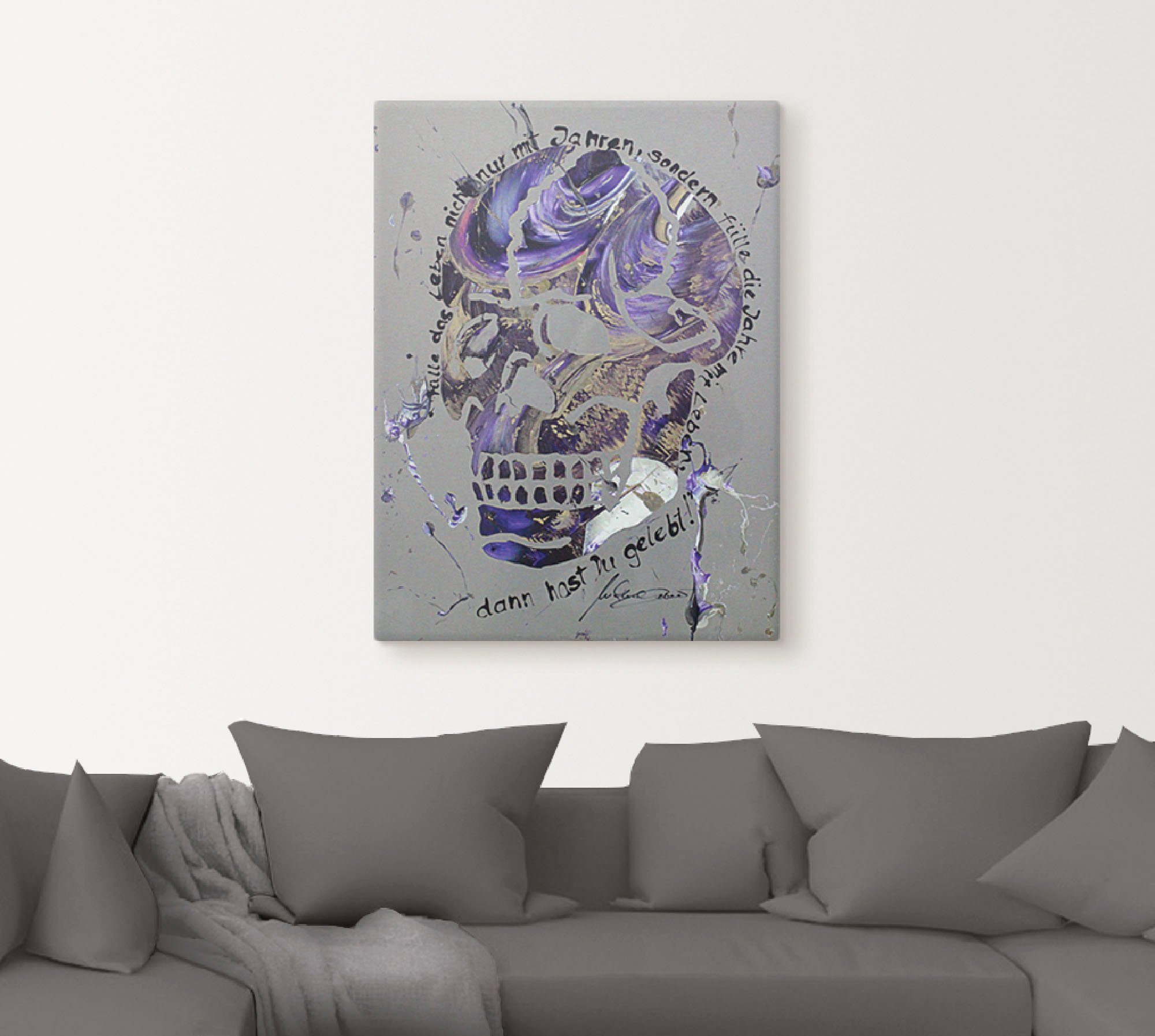 Artland Leinwandbild Totenkopf 3, Körper (1 St), als Leinwandbild in verschied. Größen