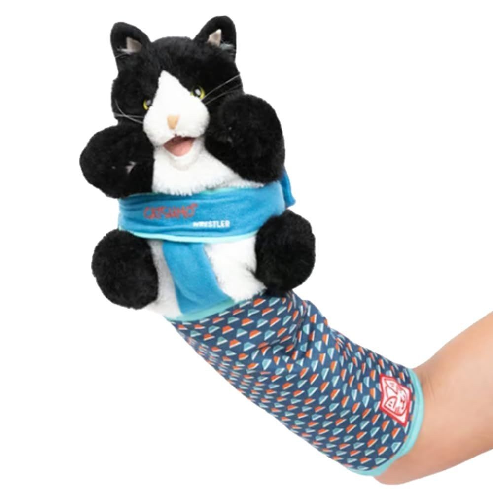 Agger Tier-Beschäftigungsspielzeug Katzenkampf-Handpuppen-Spielzeug,Interaktives Katzenspielzeug, Spiel und Beschäftigung für Katzen,Handschuh