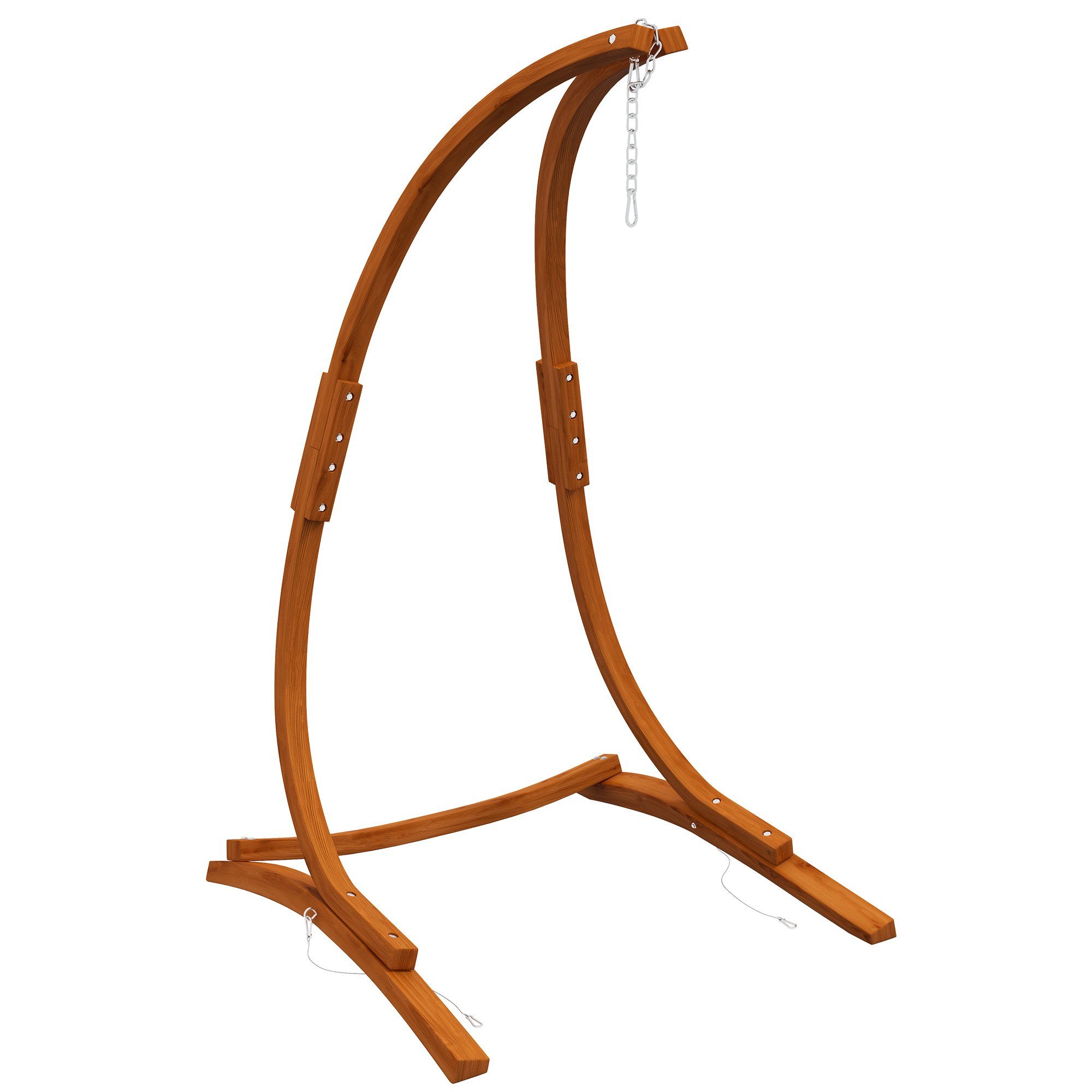 Outsunny Гамакиgestell Hängestuhlgestell aus Holz Ständer für Hängestuhl Hängesesselgestell, für Outdoor Indoor Teak 178 x 143 x 180 cm