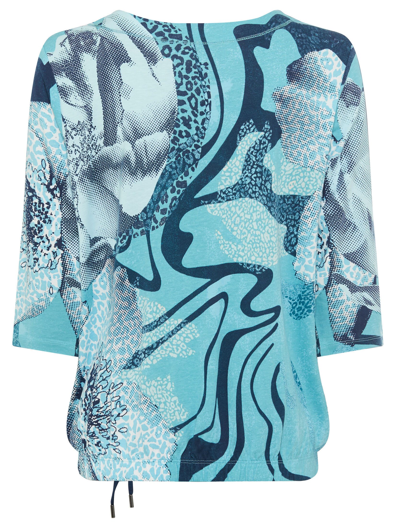 Olsen Print-Shirt (1-tlg) mit Bindeband am Bund günstig online kaufen