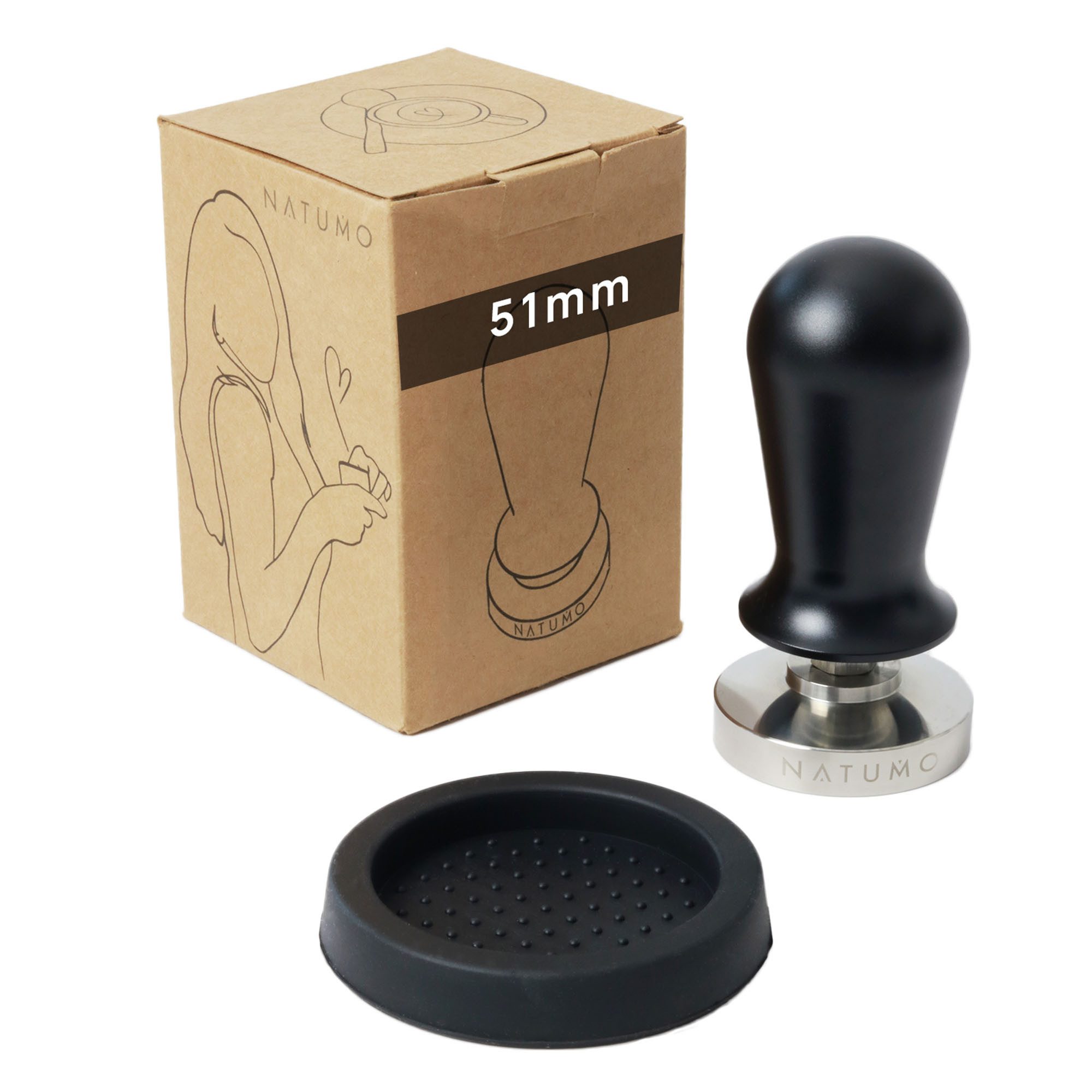 Tamper Tamper Druckreguliert Schwarz 51mm