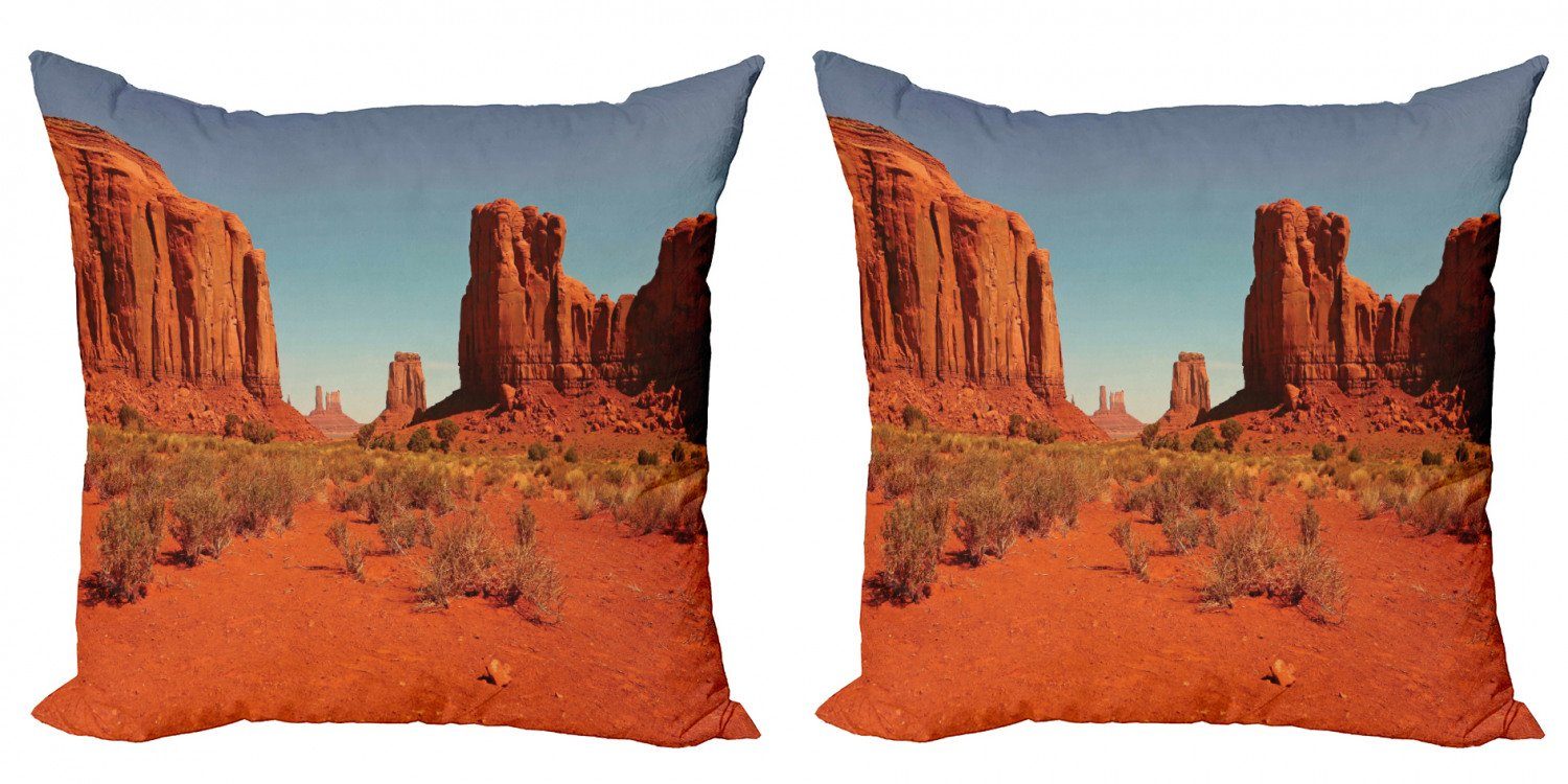 Kissenbezüge Modern Accent Doppelseitiger Digitaldruck, Abakuhaus (2 Stück), Wüste Hot Day Monument Valley
