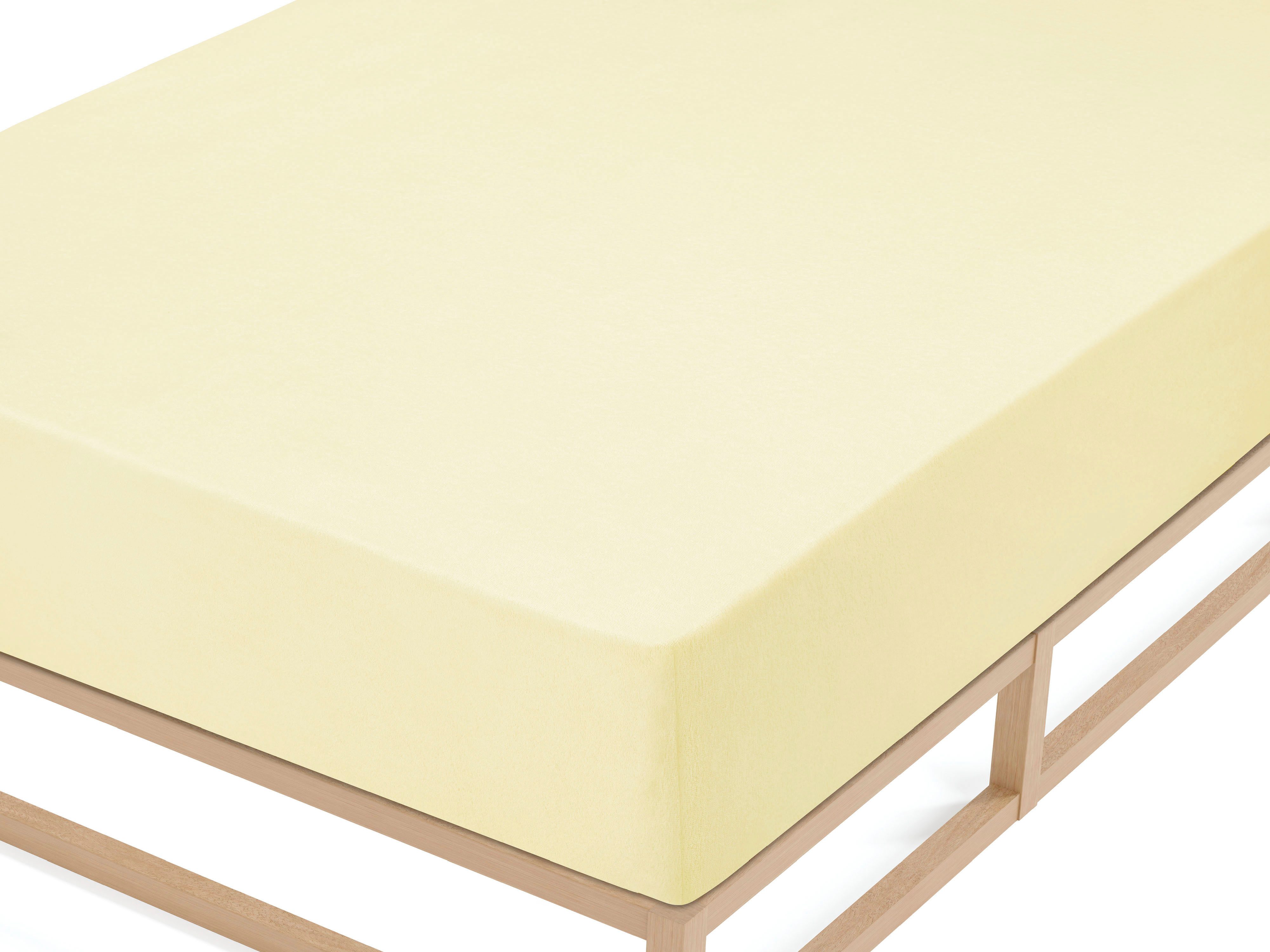 Biberna Spannbettlaken 0012344 Premium Frottee-Stretch Spannbetttuch 80% Baumwolle, Frottee, Gummizug: rundum, (1 Stück), Frottee-Stretch, Rundumgummi, bügelfre – Bild 4 von 5