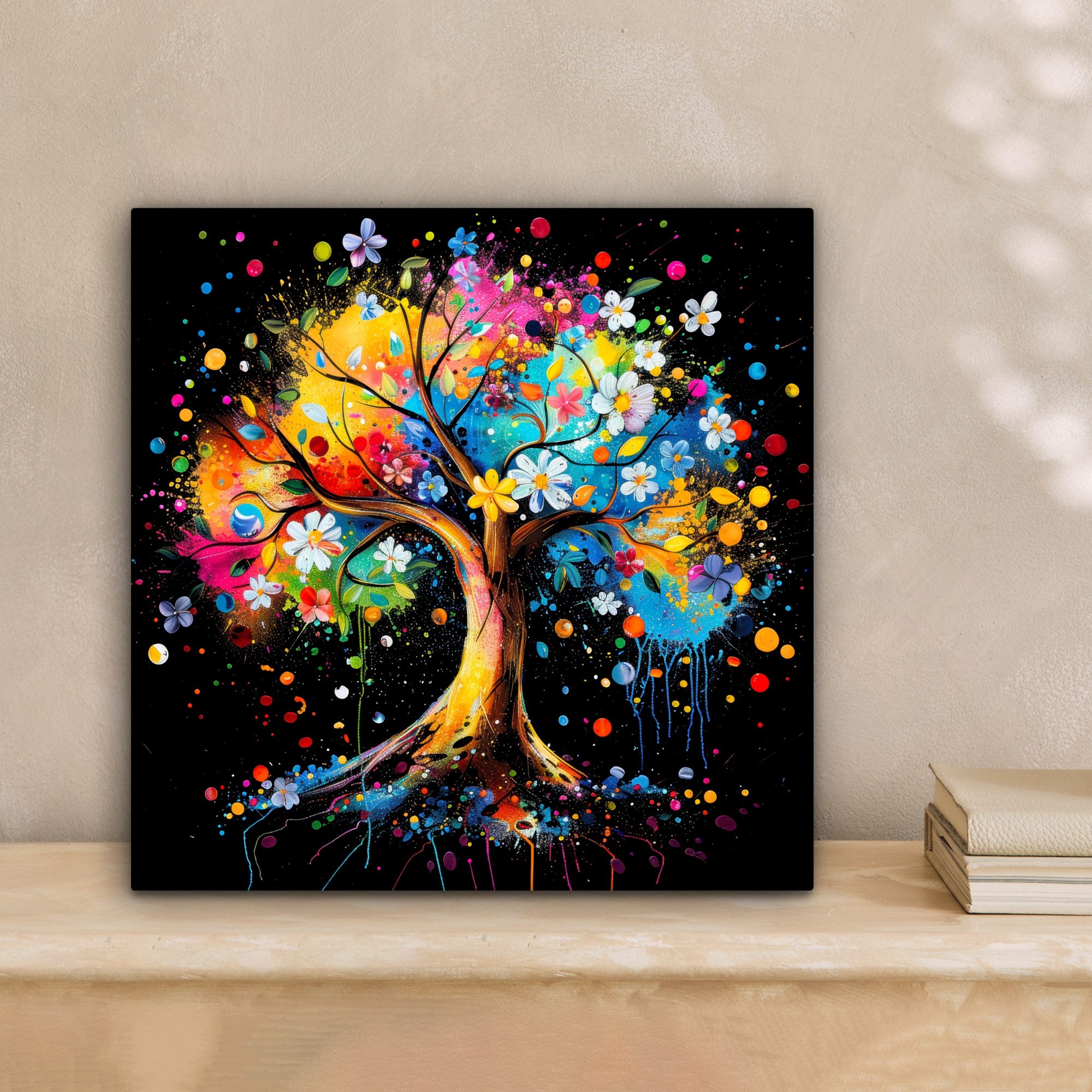 OneMillionCanvasses® Leinwandbild Baum - Farbenfroh - günstig online kaufen