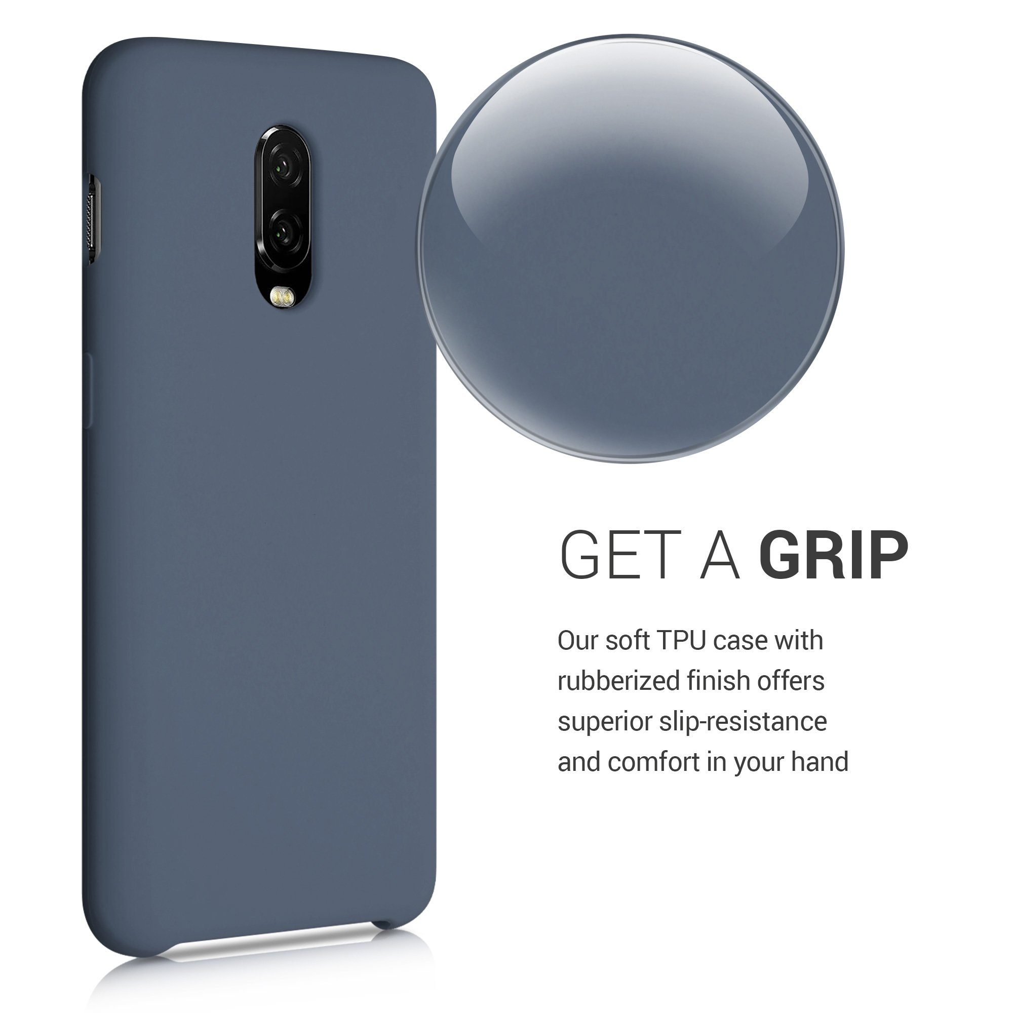 kwmobile Handyhülle Handyhülle für OnePlus 6T Hülle, Weiches Handy Silikon Case - Schutzhülle Cover