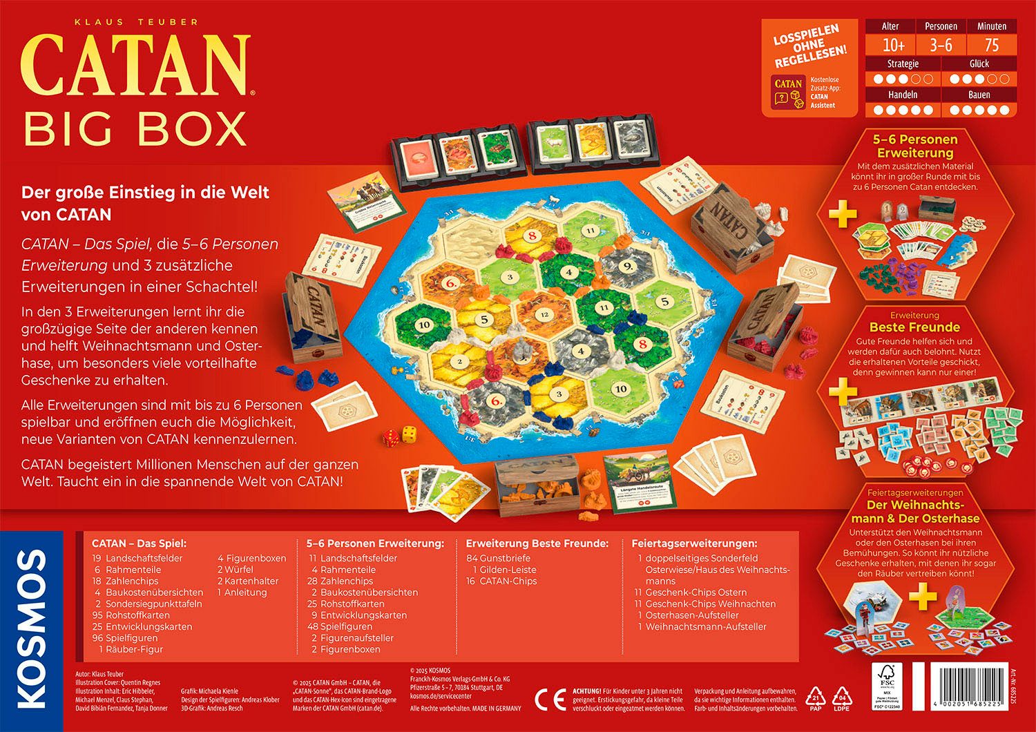 Kosmos Spiel CATAN Big Box 2025, Strategiespiel, Made in Germany