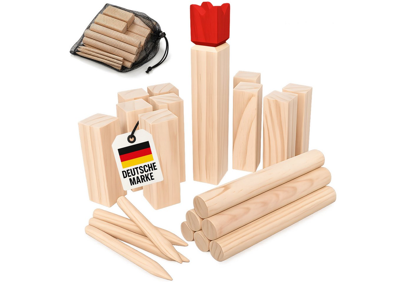 Wellgro Kubb Spiel Spielbausteine