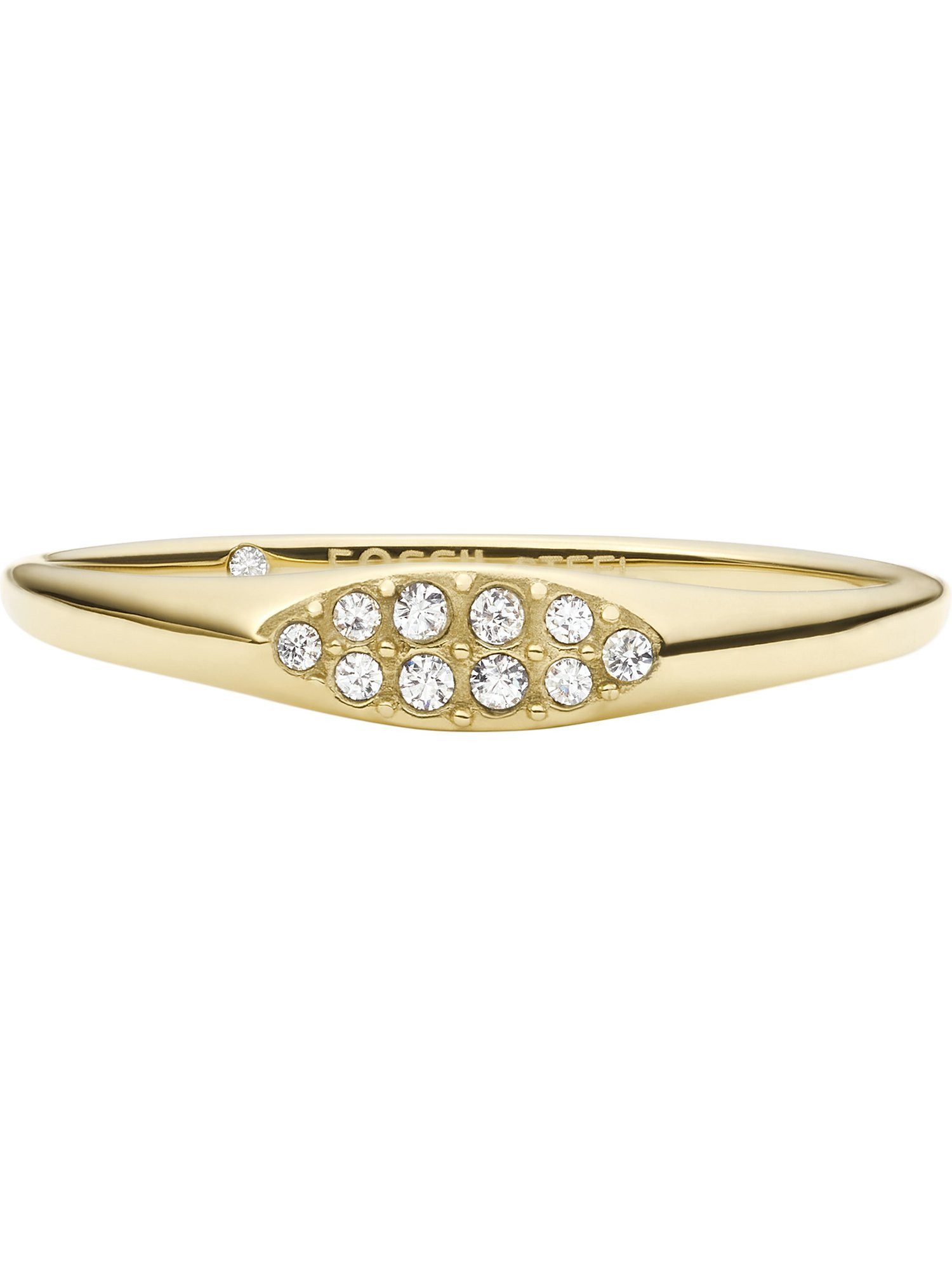 Fossil Fingerring Fossil Damen-Damenring Edelstahl Glasstein, günstig online kaufen
