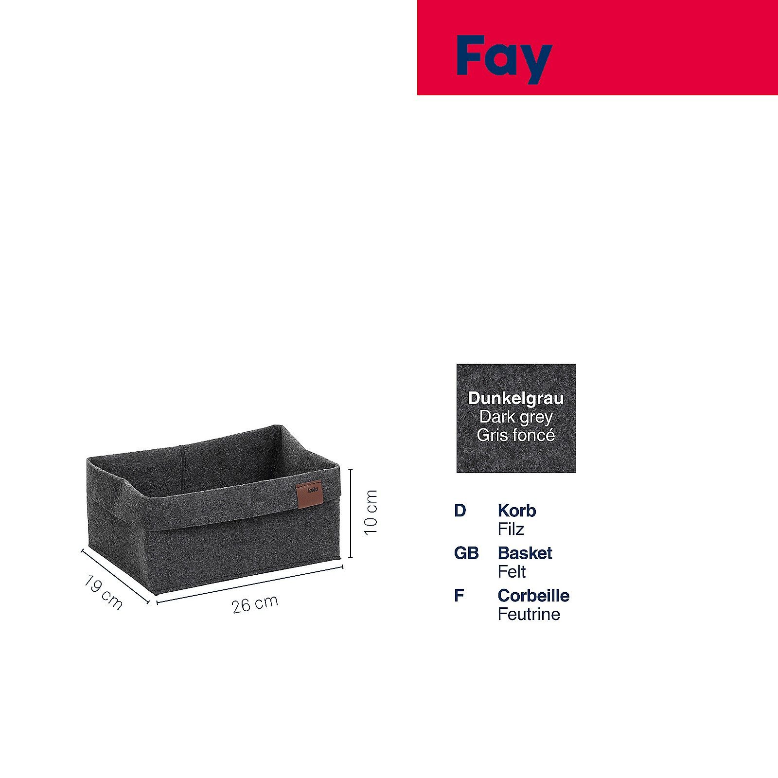 kela Aufbewahrungskorb Fay, flexible Einsetzbarkeit