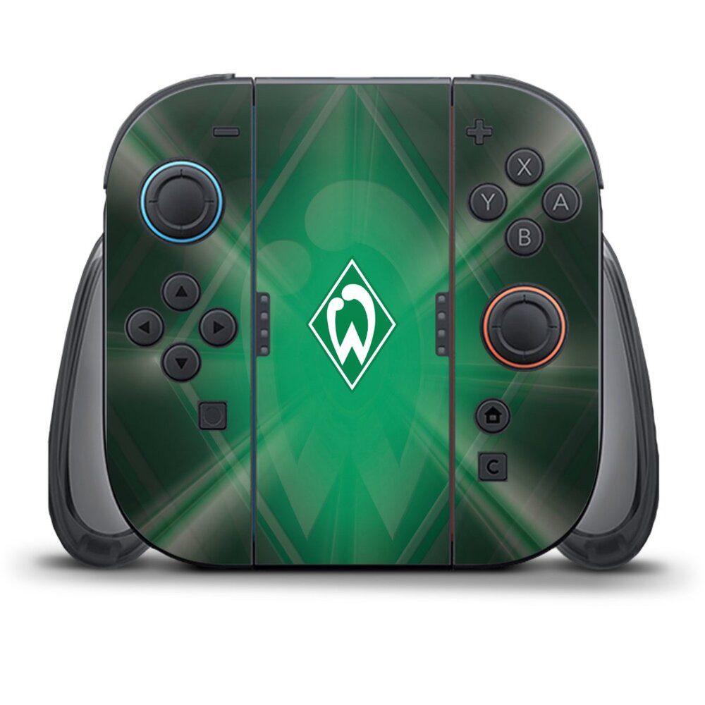 DeinDesign Konsolen-Cover SV Werder Bremen Offizielles Lizenzprodukt Wappen Werder Bremen Laser, Nintendo Switch 2 Controller Skin Aufkleber Sticker Folie