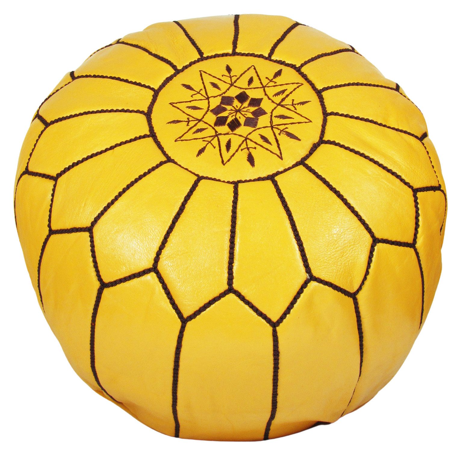 ALMADIH Pouf Leder Pouf Marokkanischer Echtleder Handarbeit Sitzsack