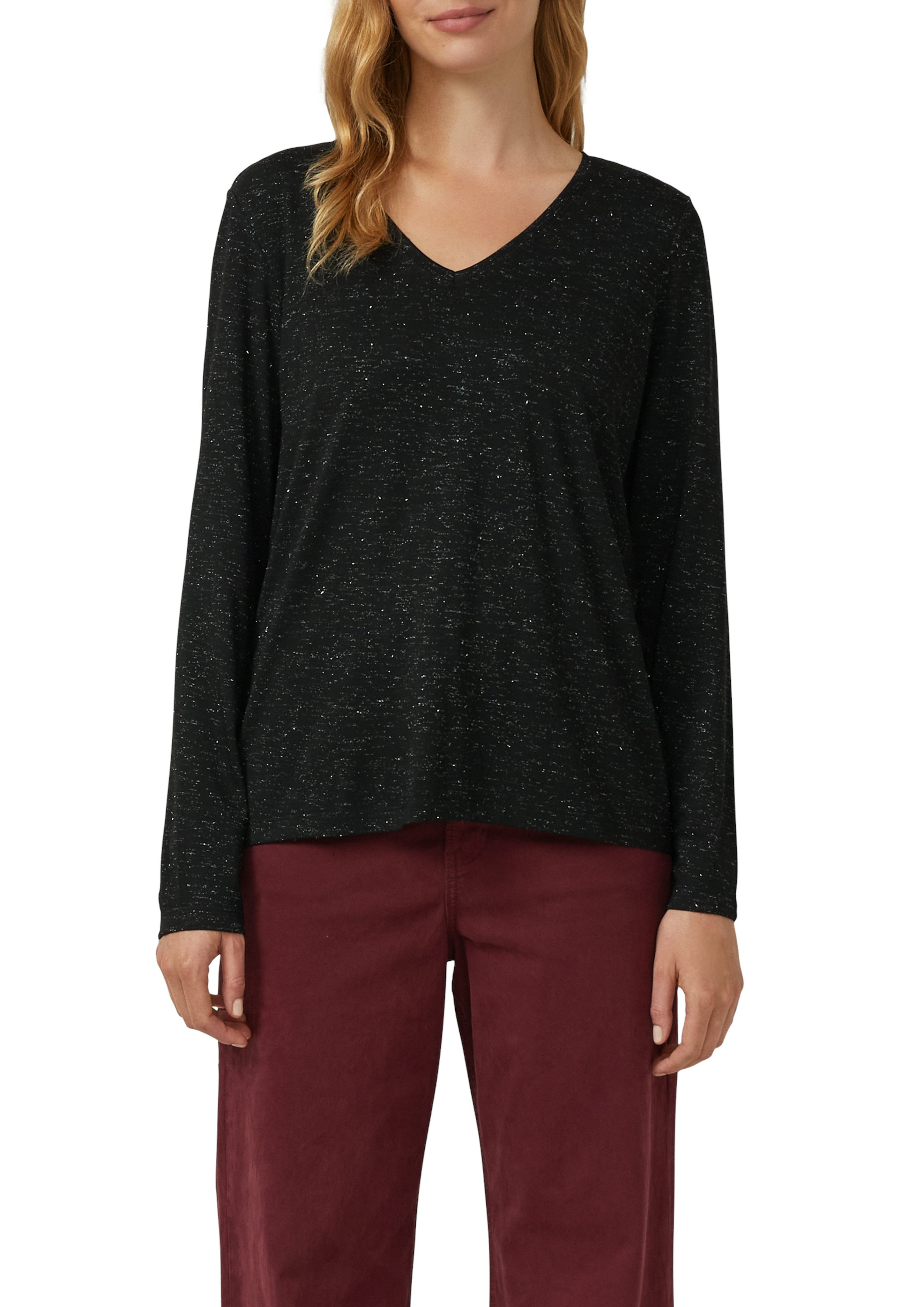 s.Oliver Langarmshirt mit V-Ausschnitt