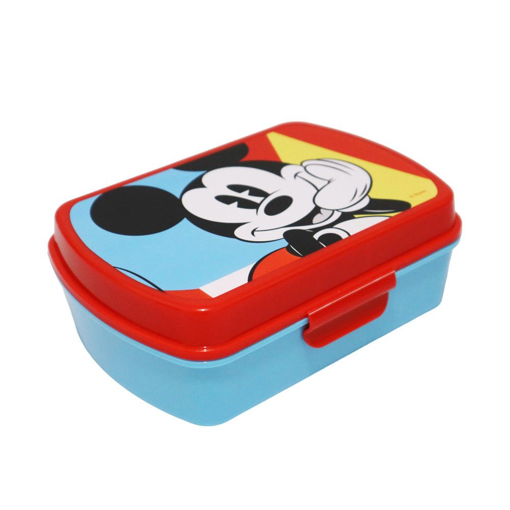 Disney Lunchbox Disney Mickey Maus 2 tlg Lunch Set Brotdose Alu Trinkflasche 500 ml, Kunststoff Alu, (2-tlg)