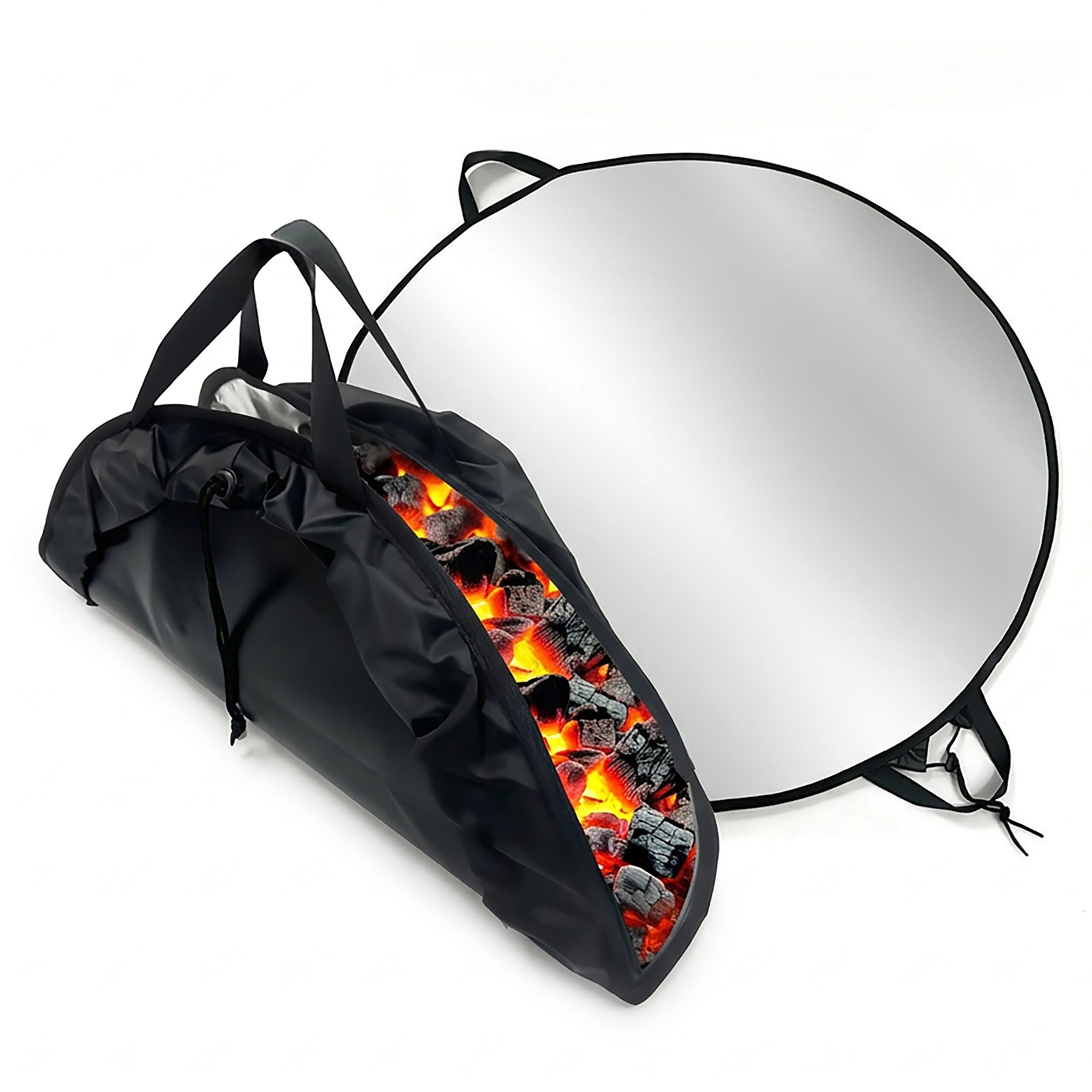 relaxdays Feuerschalen-Bodenplatte Feuerfeste Unterlage Grill & Feuerschale, 1-St., 100 cm