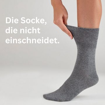 MEDOLY Diabetikersocken mit 97% Baumwolle, ohne Bund (6 Paar) ohne störende Naht