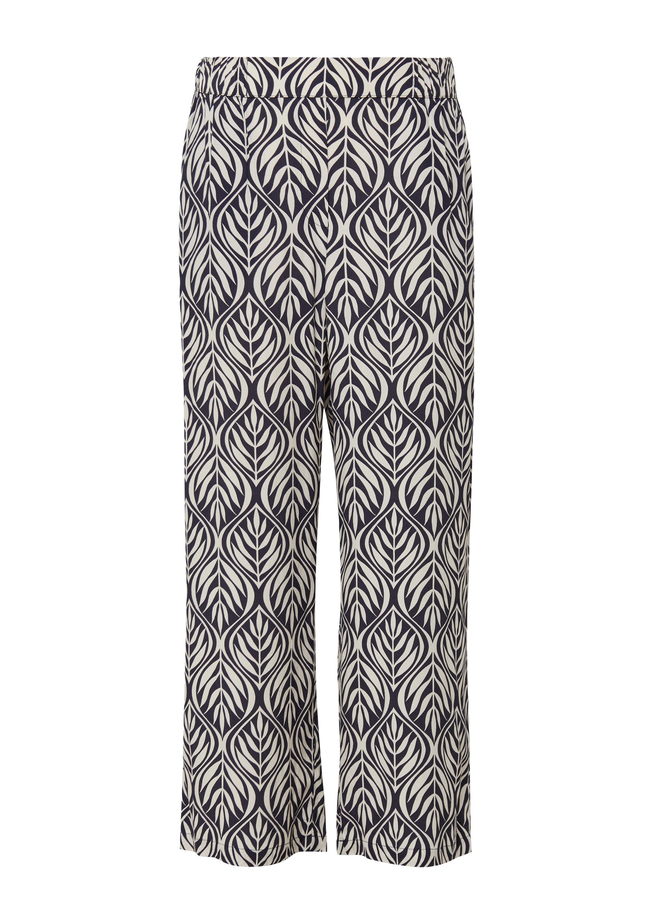 s.Oliver Culotte Hose Culotte aus Viskose mit All-over-Print günstig online kaufen