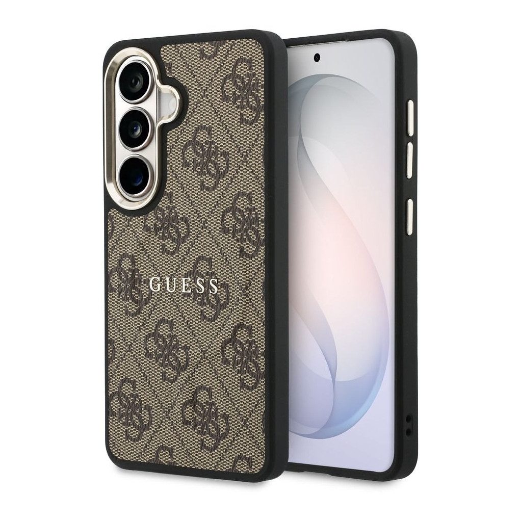 Guess Backcover Guess 4G Leather Back Cover mit MagSafe Samsung Galaxy S26 - Gold Edge