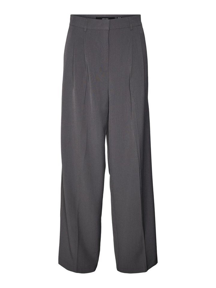 Vero Moda Anzughose VMTROIAN MW WIDE DAD PANT NOOS, Mittlere Taille und  Haken- und Ösenverschluss mit Reißverschluss