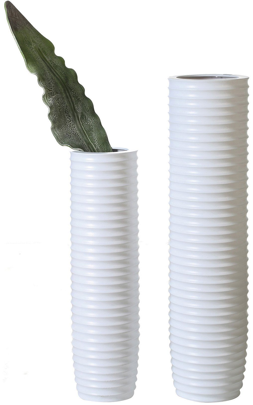 GILDE Bodenvase Gentle (1 St), Keramik, matt, mit Rillenstruktur, 58 cm hoc günstig online kaufen